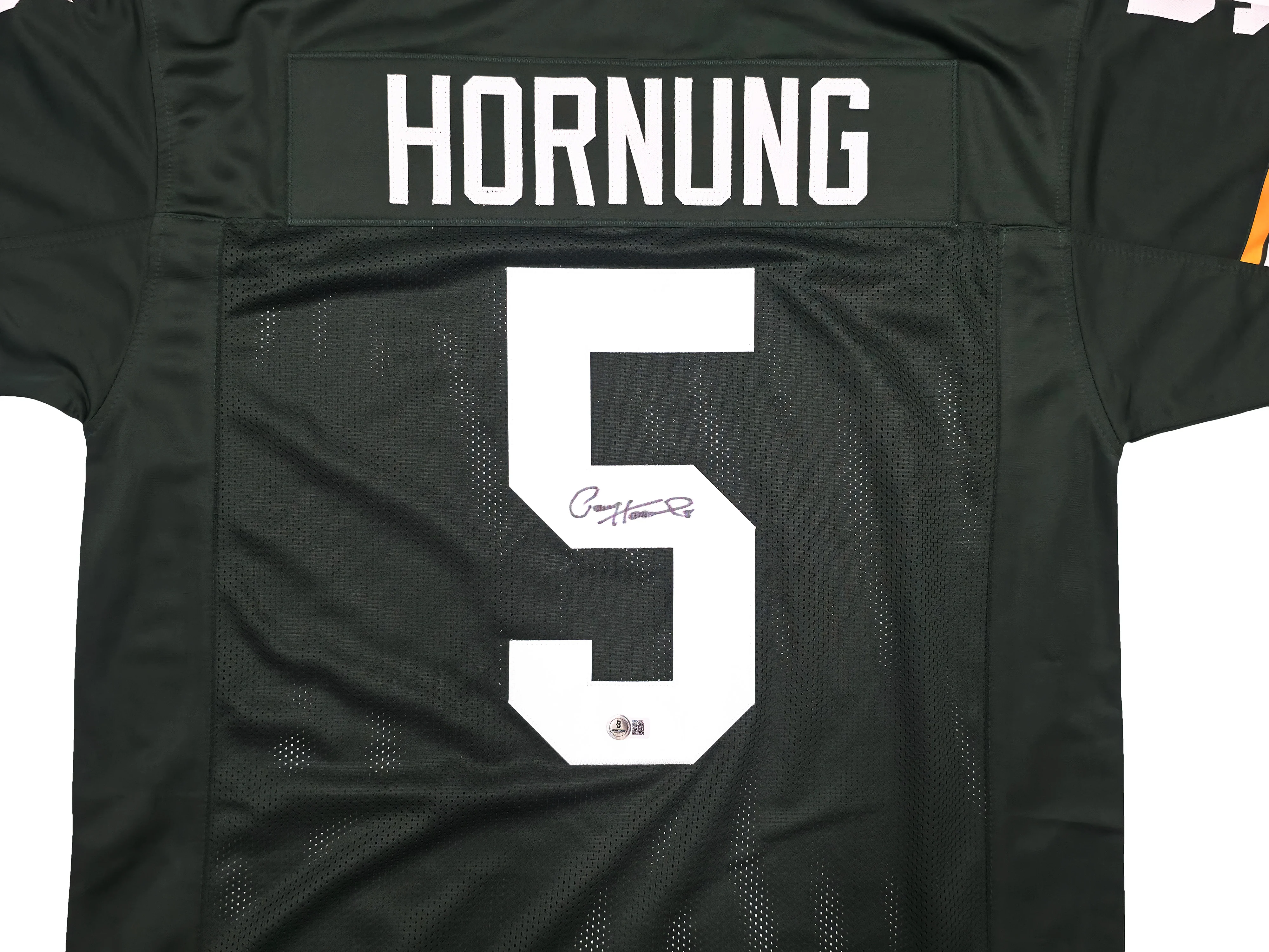 Green Bay Packers Paul Hornung Autographed Green Jersey Beckett BAS QR Stock #253320 - Image 2