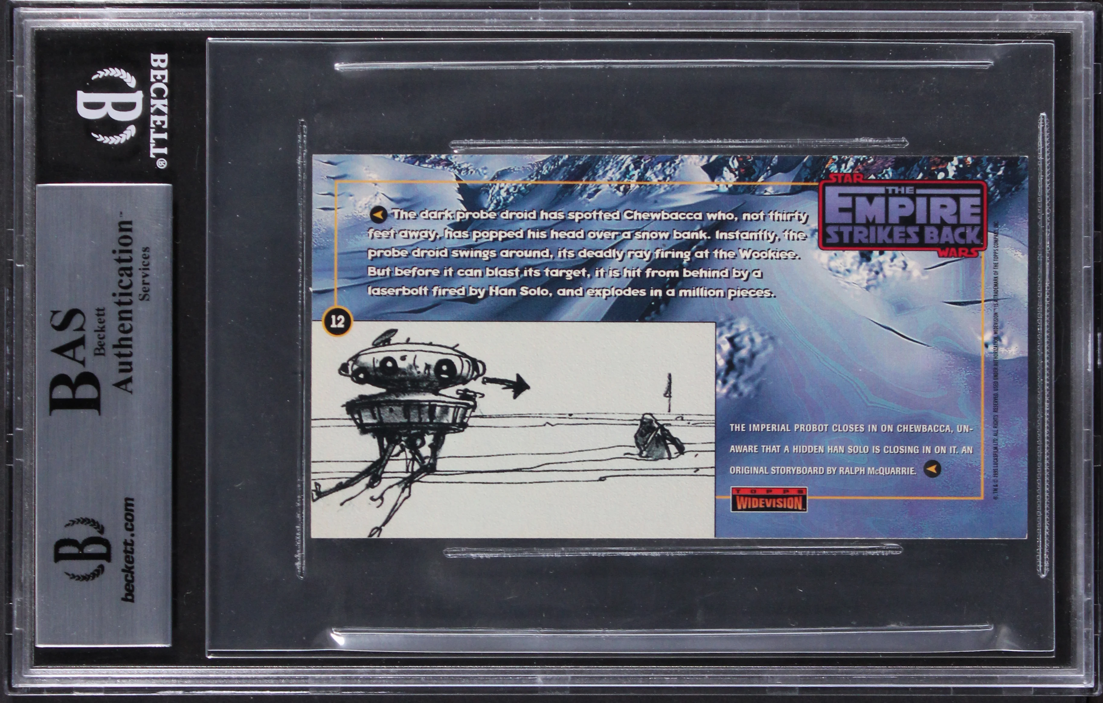 Greg Dupre Authentic Signed 1996 Star Wars ESB Widevision #12 Card BAS Slabbed - Image 3