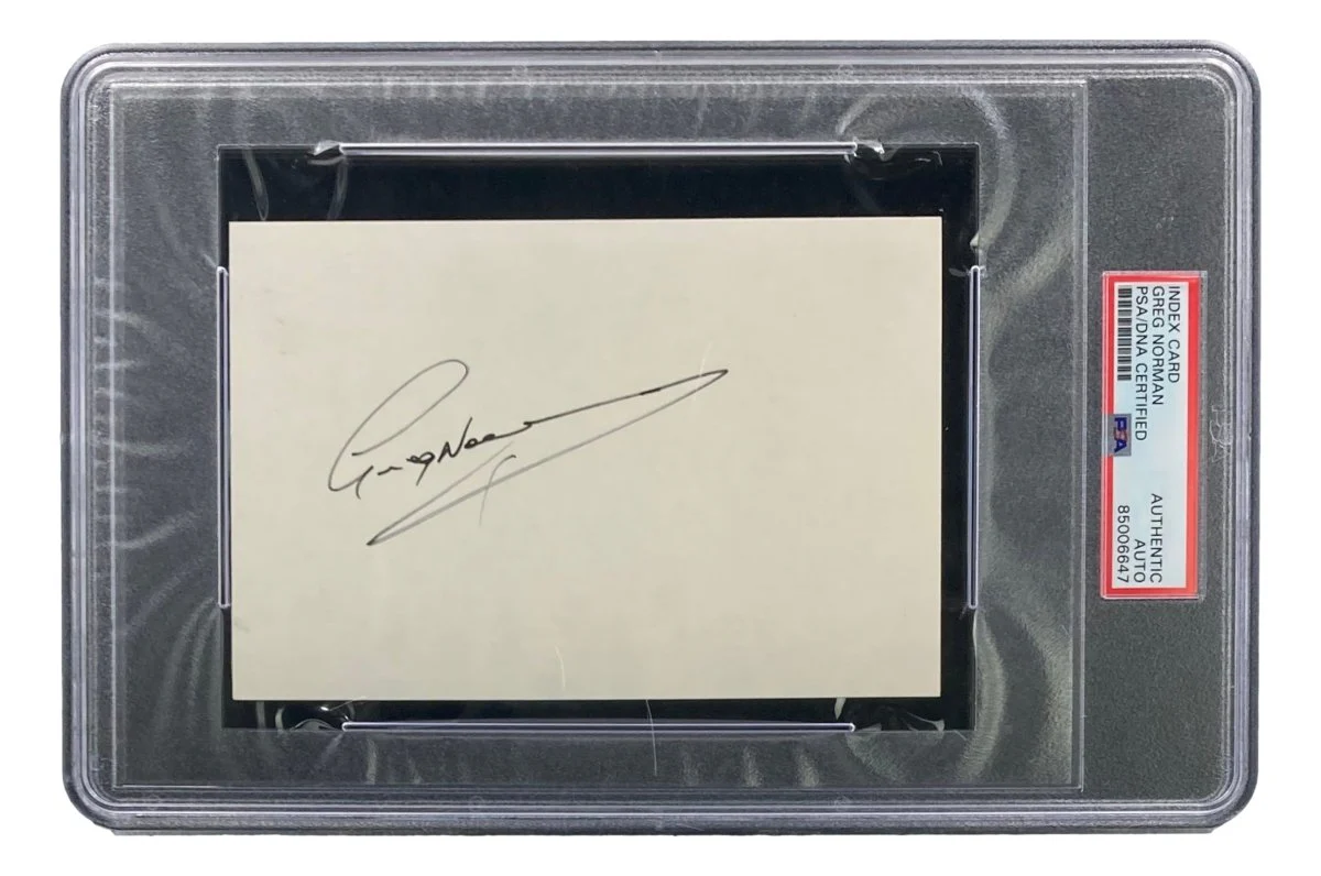 Greg Norman Signed Slabbed Index Card PSA/DNA - Image 4