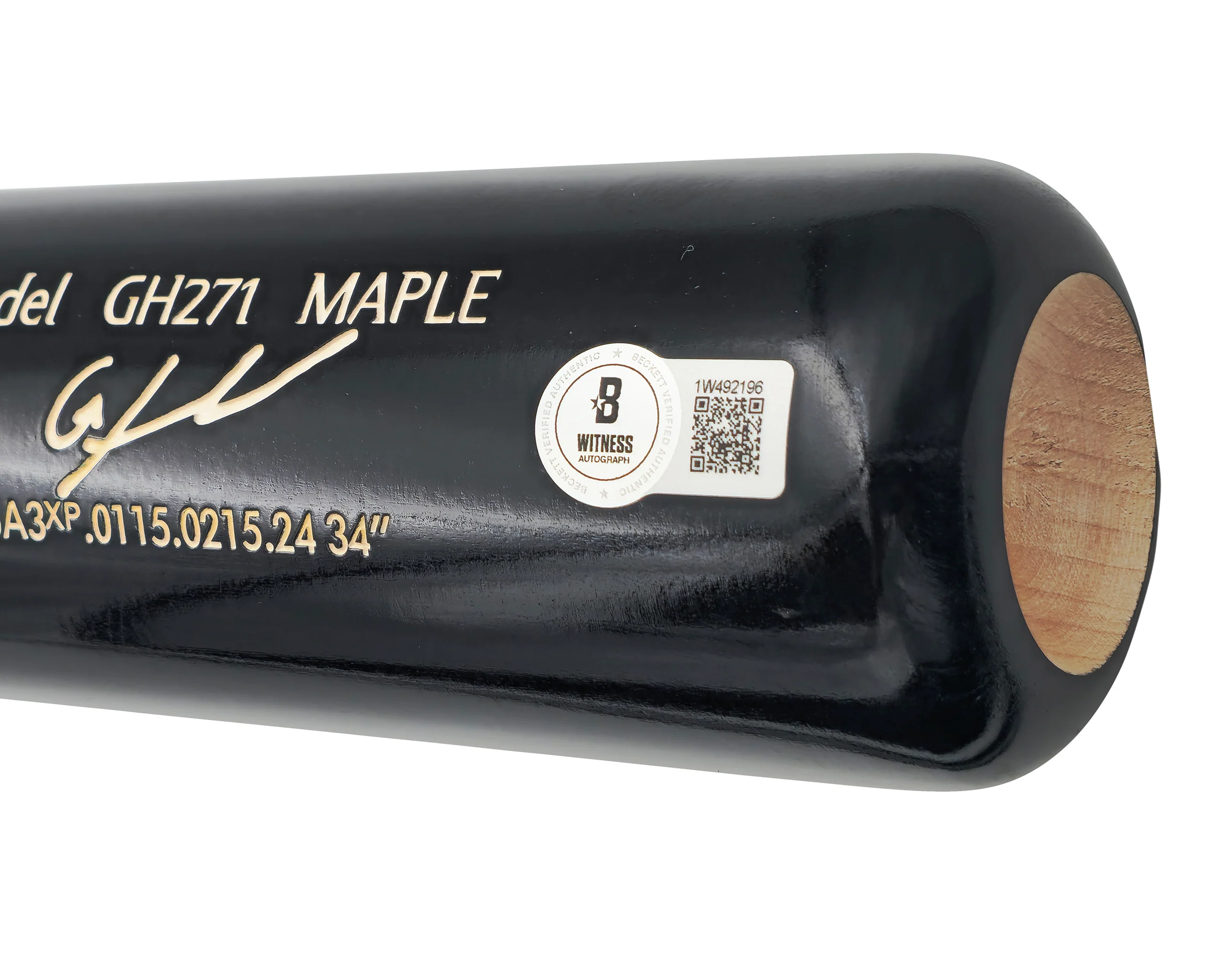 Gunnar Henderson Autographed Black Chandler Player Model Baseball Bat Baltimore Orioles "AL ROY 23" Beckett BAS Witness Stock #225828 - Image 5