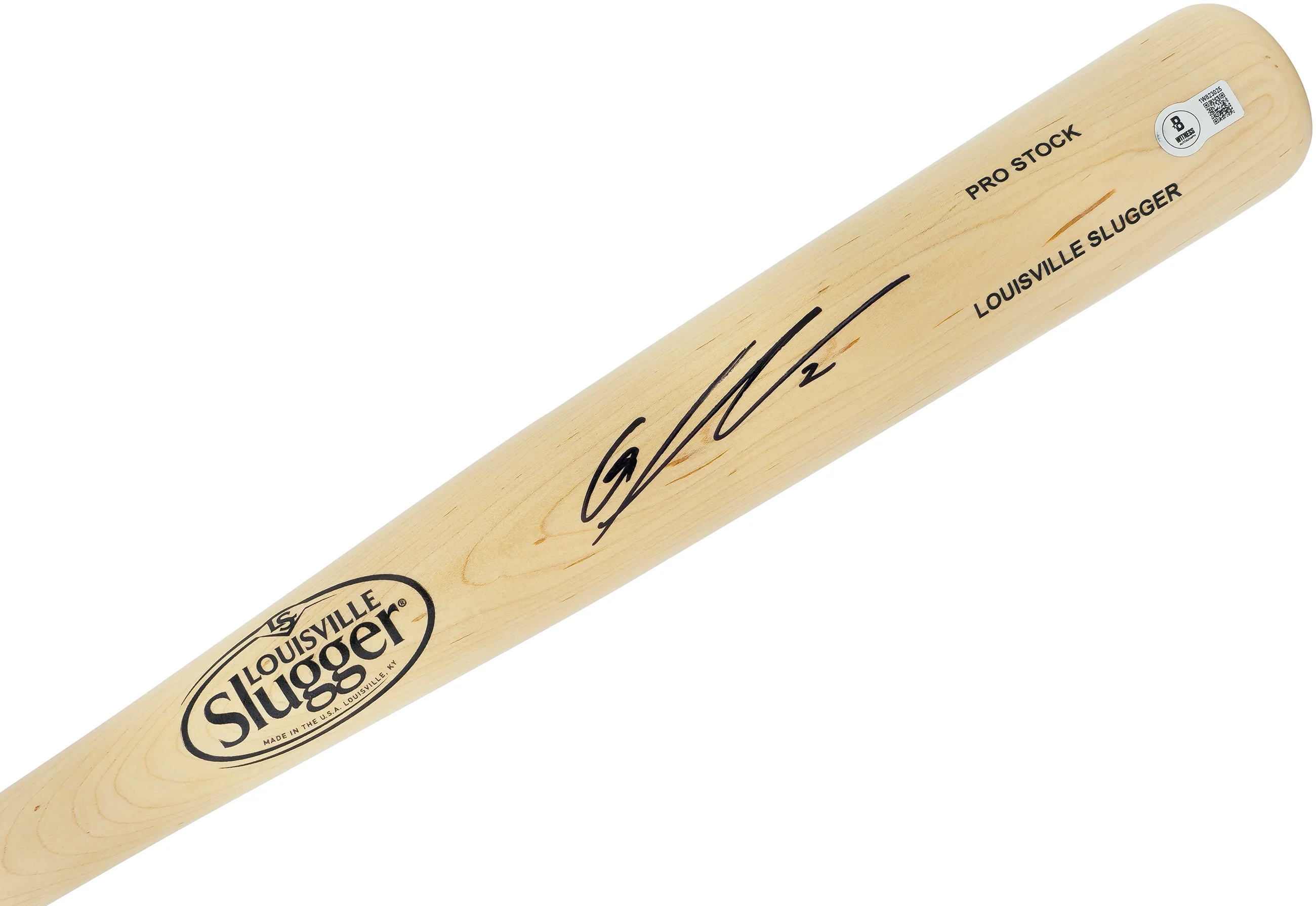 Gunnar Henderson Autographed Blonde Louisville Slugger Pro Stock Baseball Bat Baltimore Orioles Beckett BAS Witness Stock #230125 - Image 2