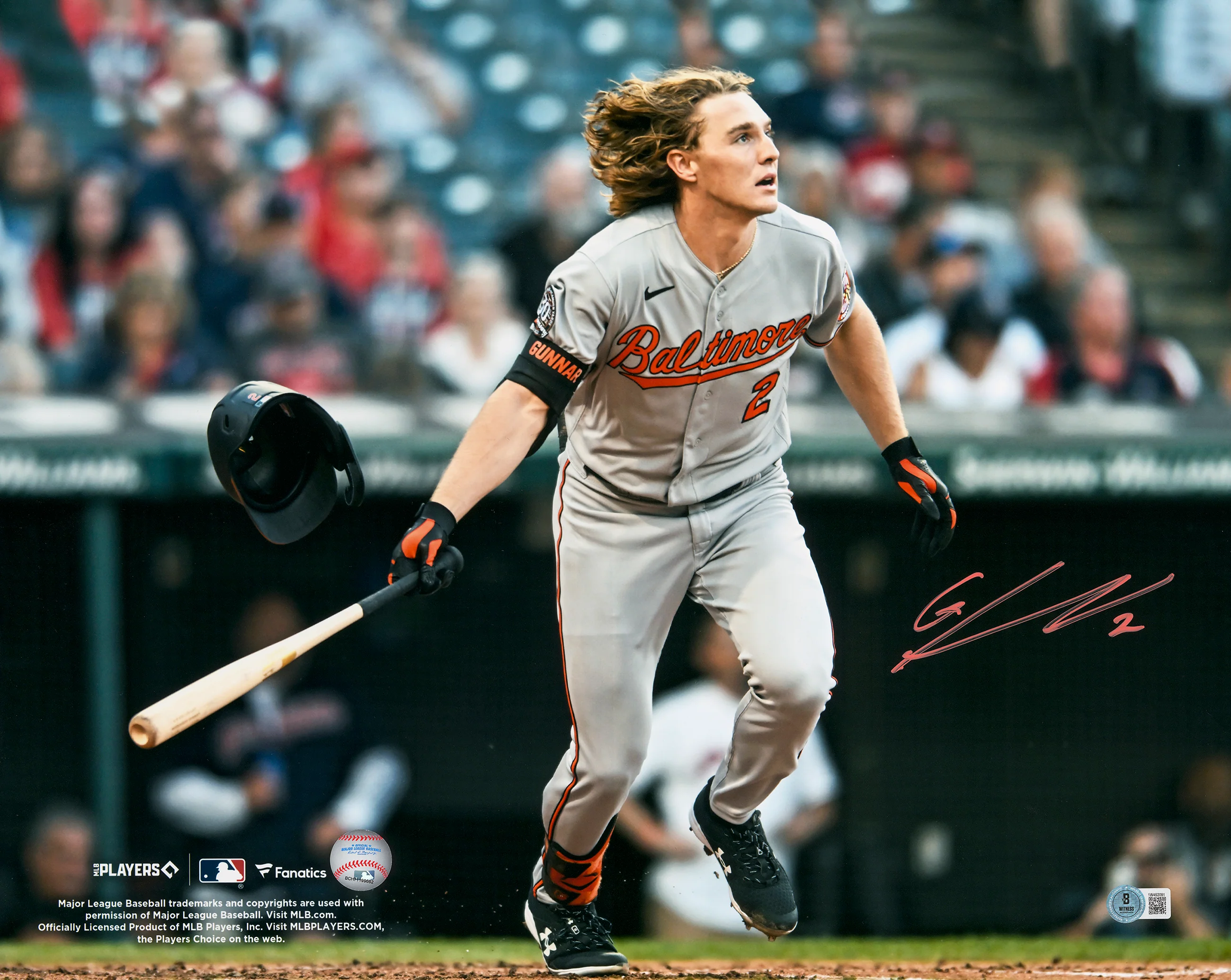 Gunnar Henderson Autographed Framed 16x20 Photo Baltimore Orioles Beckett BAS Witness Stock #241402 - Image 2