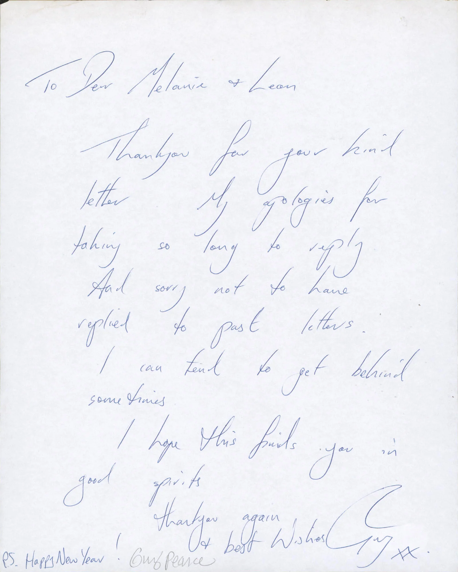 Guy Pearce Burn Notice Authentic Signed 8.5x11 Handwritten Letter BAS #BS29255 - Image 2