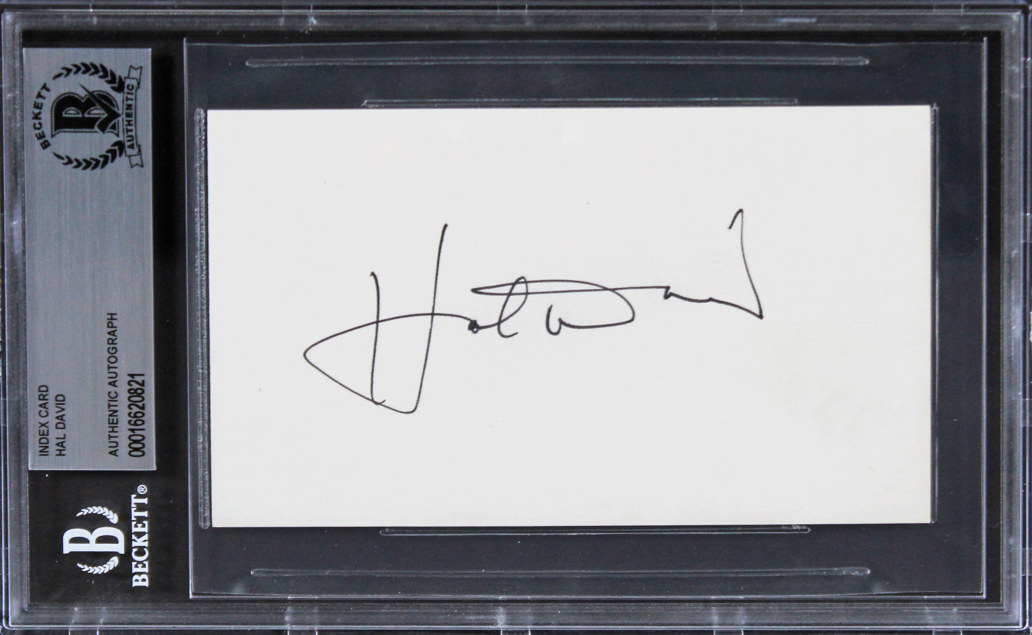 Hal David Musician Authentic Signed 3x5 Index Card Autographed BAS Slabbed 2 - Image 2