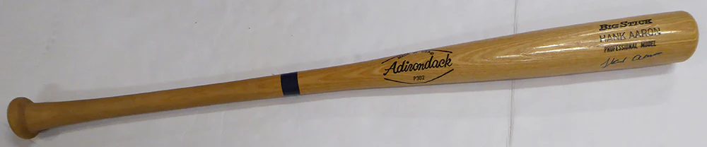 Hank Aaron Autographed Adirondack Bat Atlanta Braves Beckett BAS QR #AE49005 - Image 5