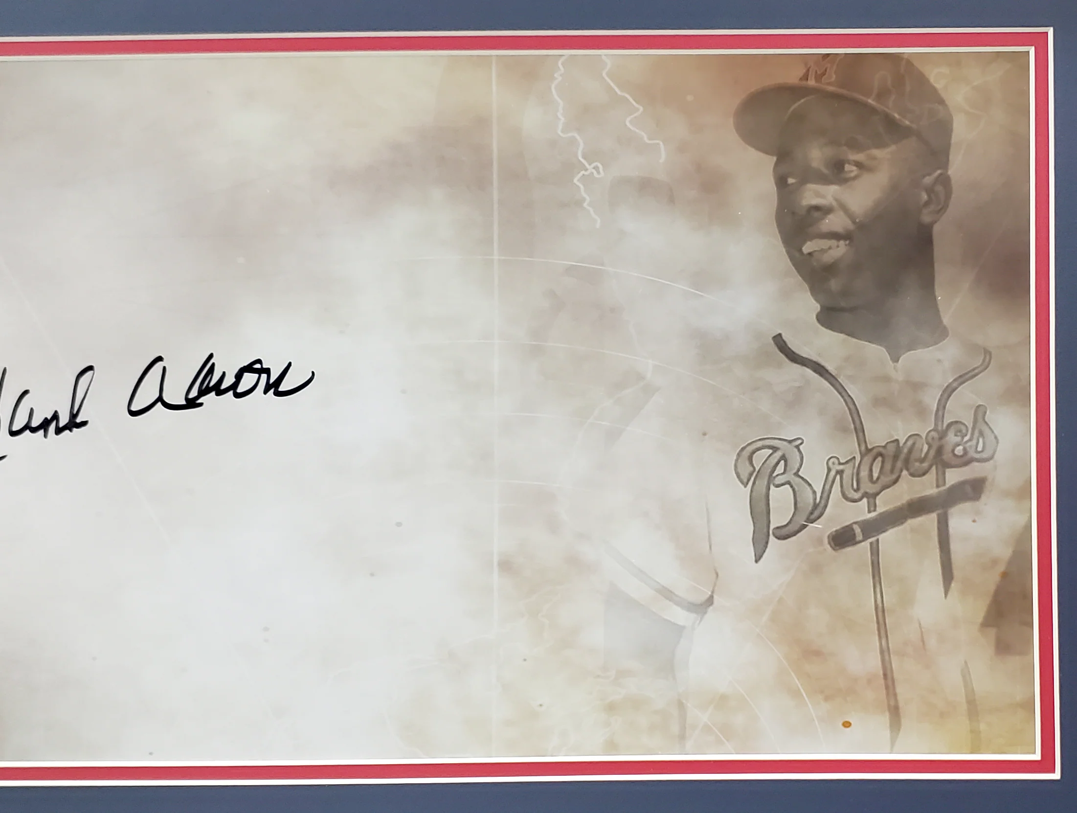 Hank Aaron Autographed Framed 10x30 Panoramic Photo Milwaukee Braves Fanatics Stock #191201 - Image 5