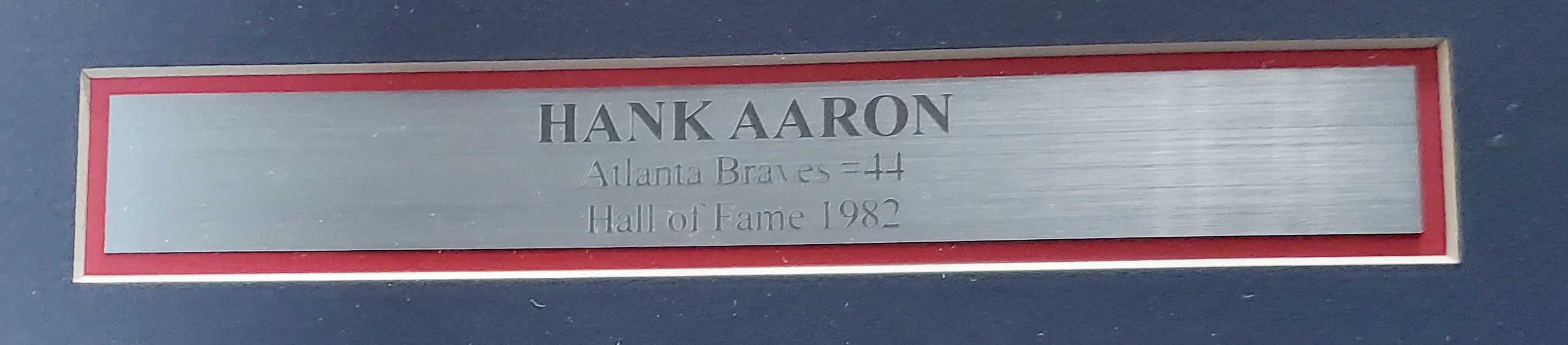 Hank Aaron Autographed Framed 20x24 Photo Atlanta Braves "755 HOF 82" Fanatics Stock #191204 - Image 4