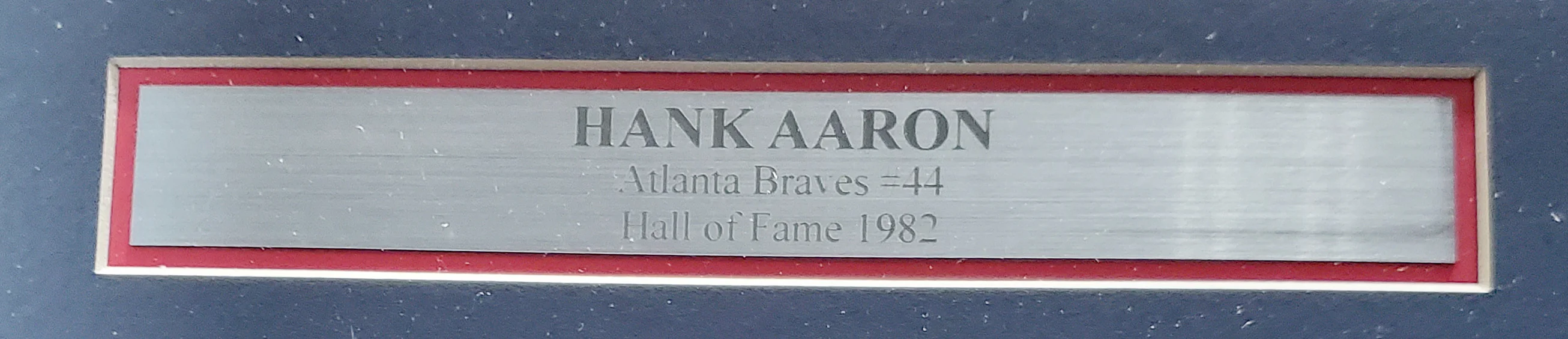 Hank Aaron Autographed Framed 20x24 Photo Atlanta Braves Fanatics Stock #191203 - Image 4