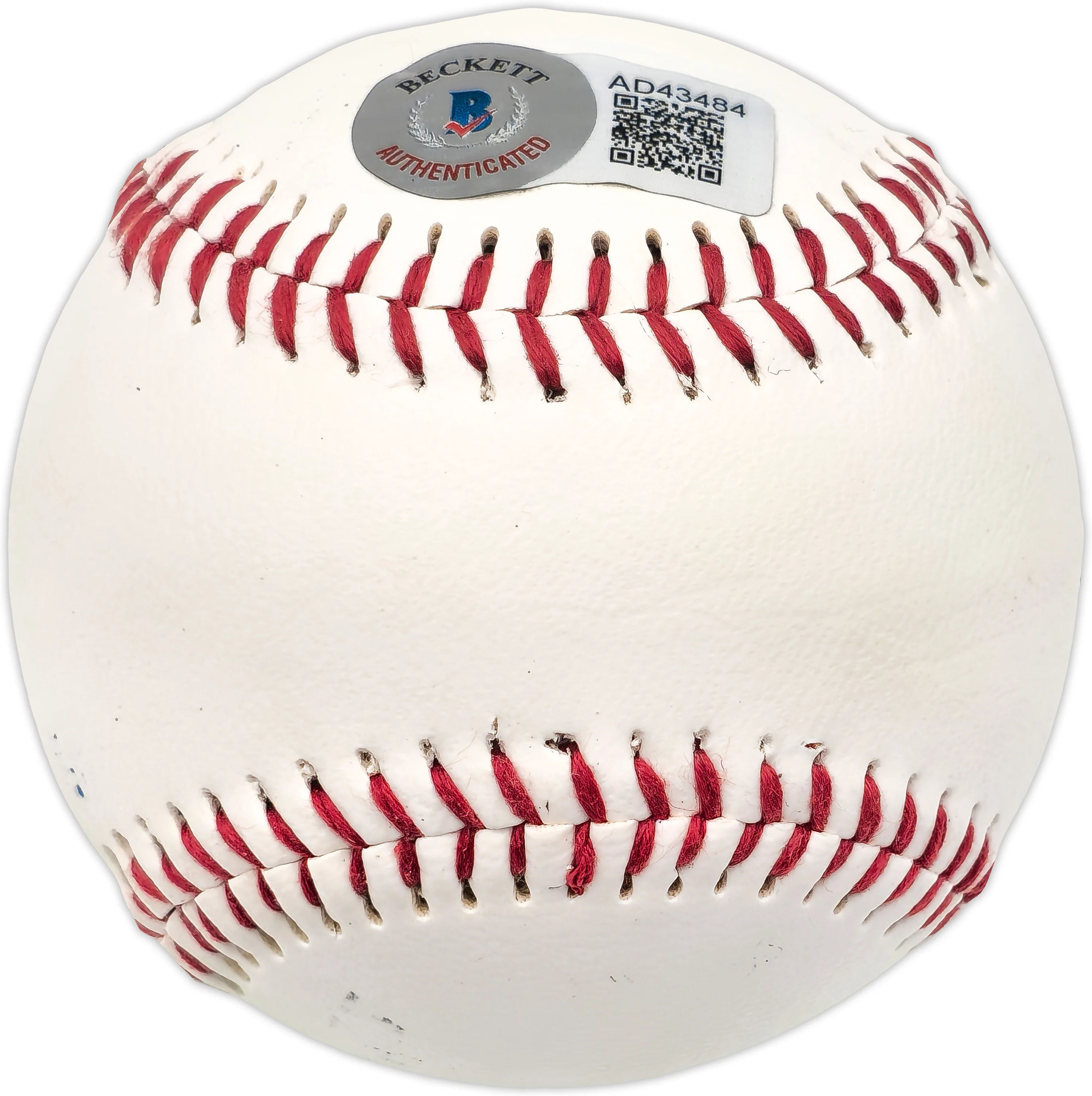 Hank Aaron Autographed Official Canton Akron Indians Logo Baseball Atlanta Braves Beckett BAS #AD43484 - Image 2
