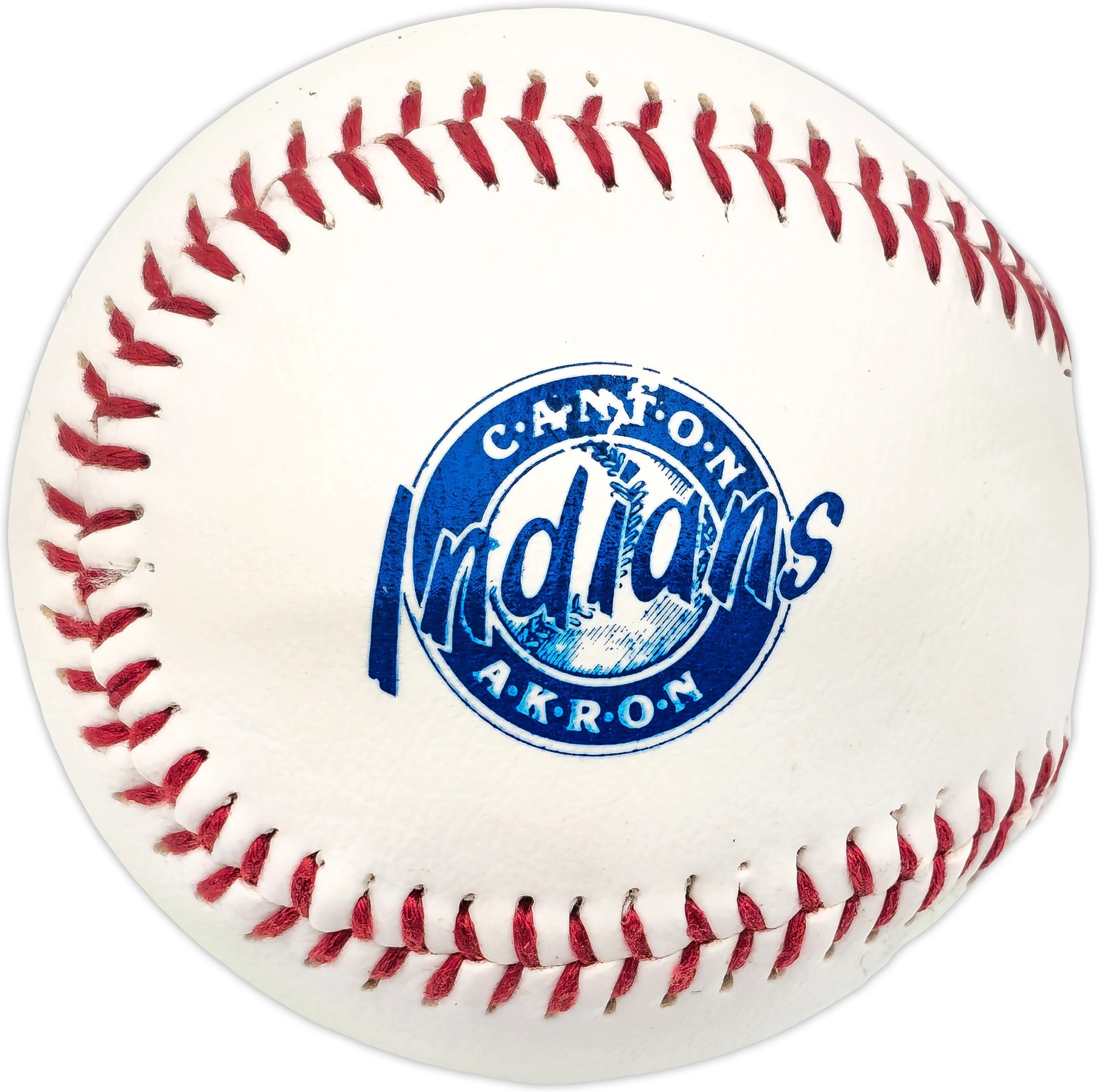 Hank Aaron Autographed Official Canton Akron Indians Logo Baseball Atlanta Braves Beckett BAS #AD43484 - Image 3