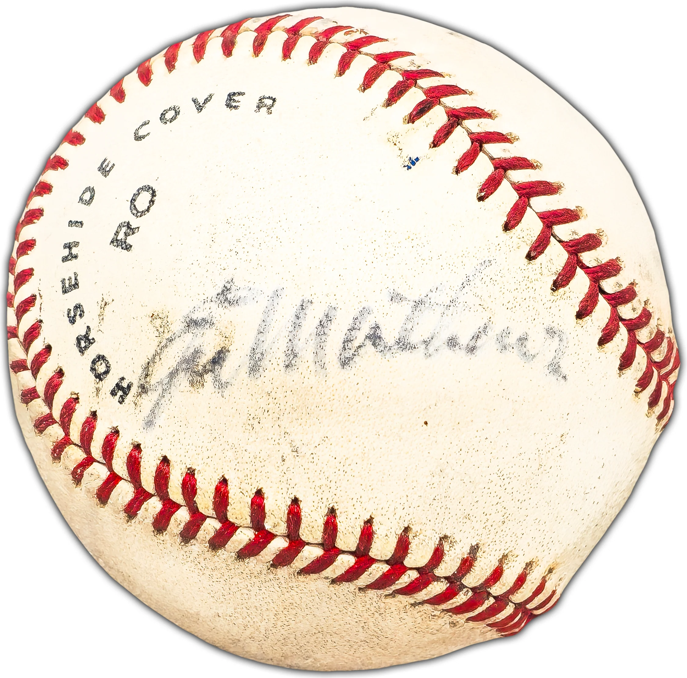 Hank Aaron & Eddie Mathews Autographed Official Rawlings Southern League Baseball Milwaukee Braves Vintage Signature Beckett BAS #AC94126 - Image 2