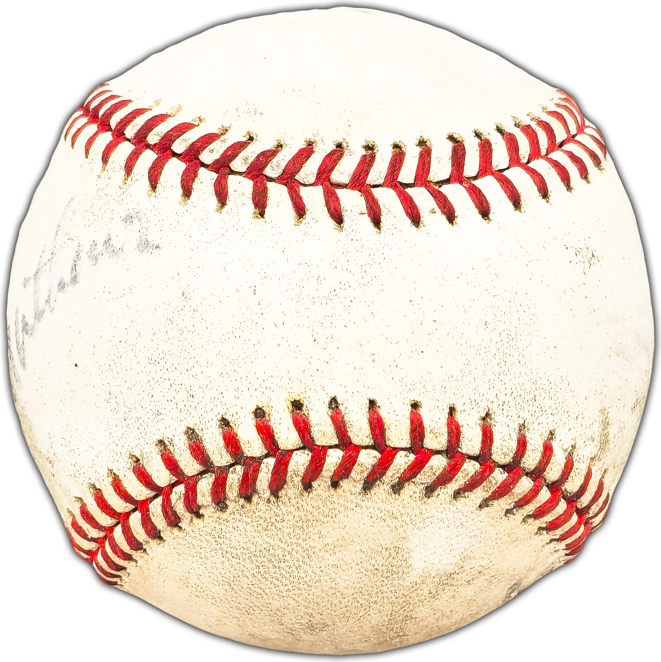 Hank Aaron & Eddie Mathews Autographed Official Rawlings Southern League Baseball Milwaukee Braves Vintage Signature Beckett BAS #AC94126 - Image 4