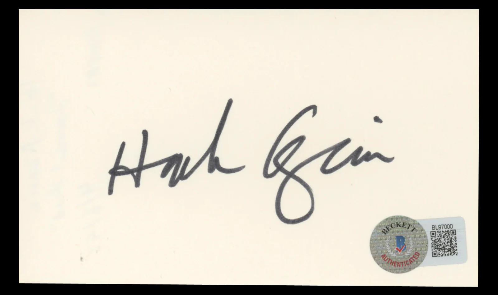 Hank Azaria The Simpsons Authentic Signed 3x5 Index Card BAS #BL97000 - Image 2