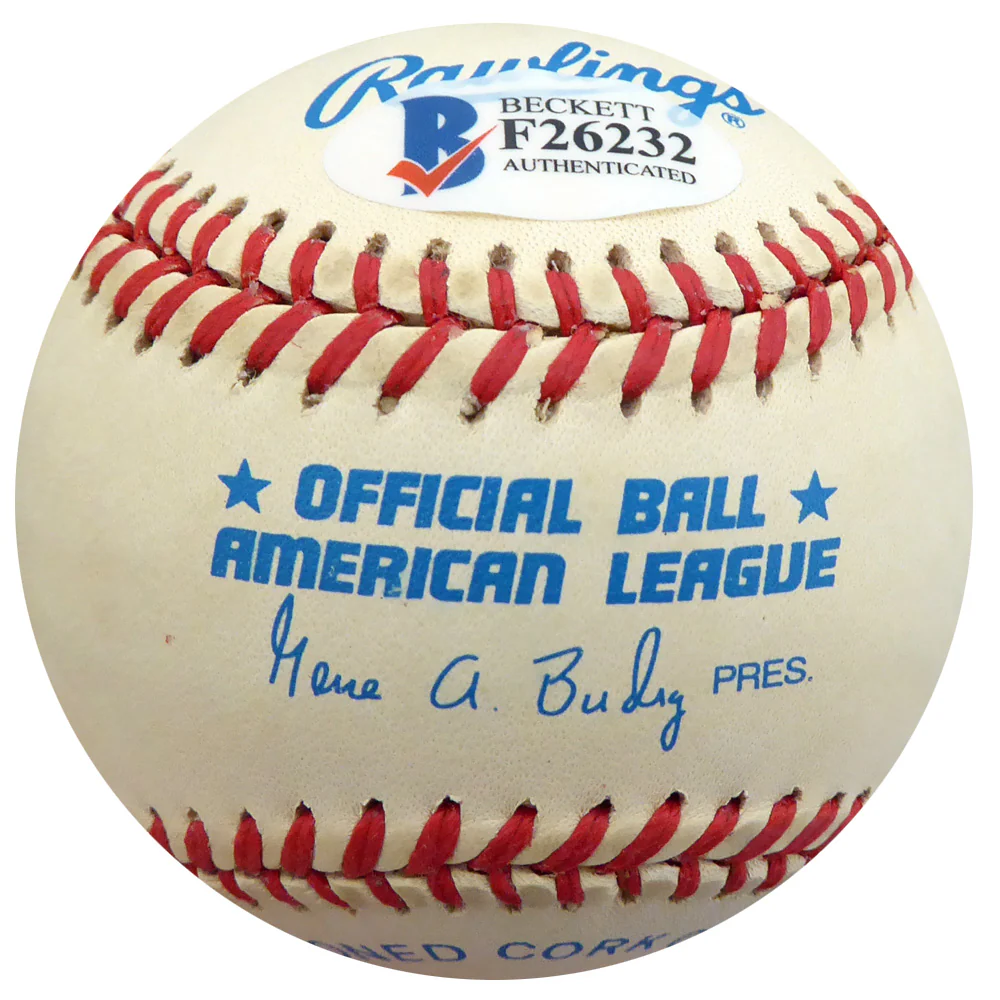 Hank Borowy Autographed Official AL Baseball New York Yankees, Chicago Cubs Beckett BAS #F26232 - Image 2