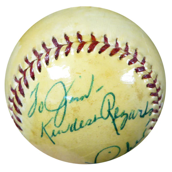 Hank Lieber Autographed Official NL Giles Baseball New York Giants "To Jim" Beckett BAS #B26653 - Image 2