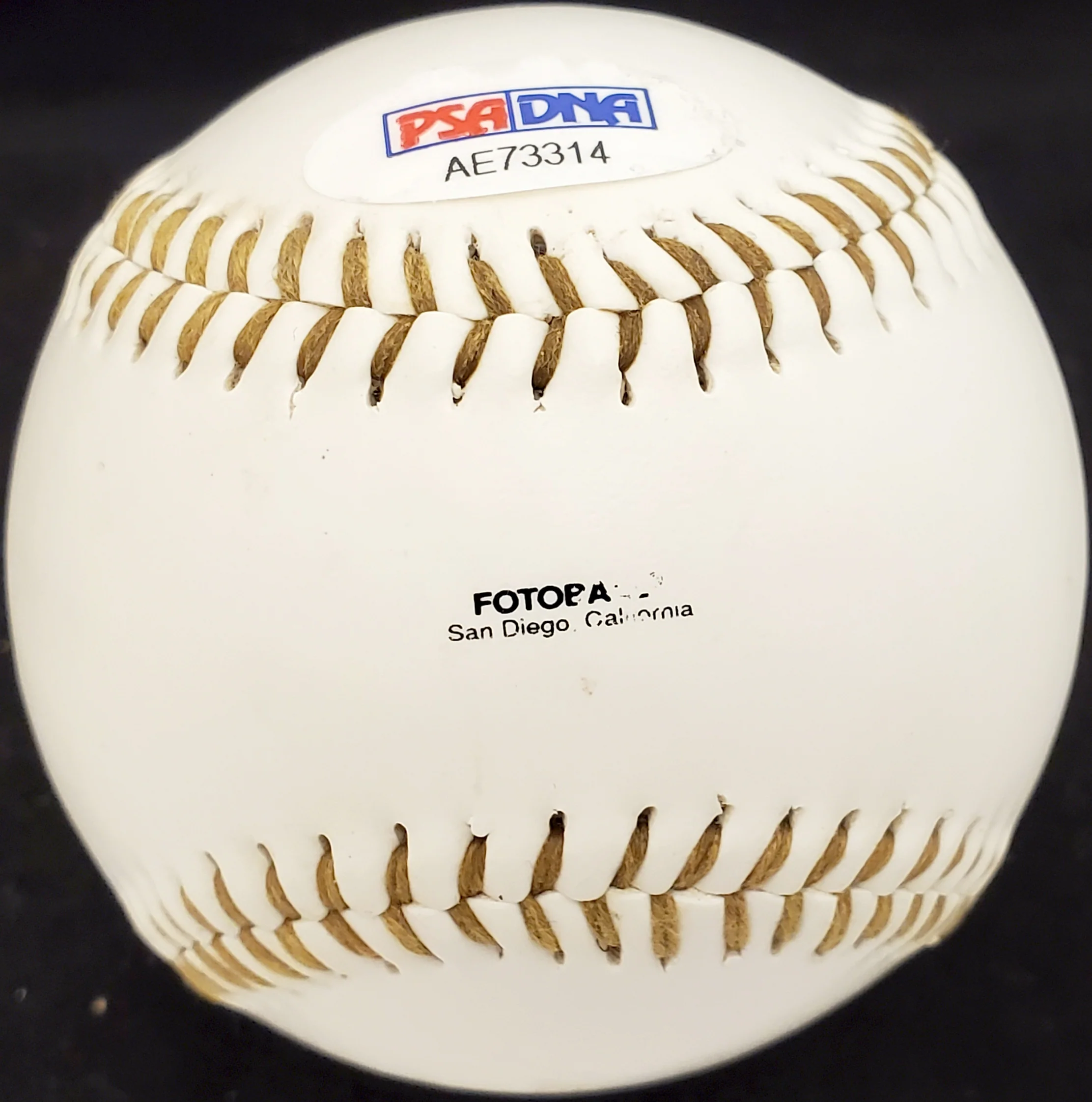 Harry Caray Autographed Official Fotoball Baseball Chicago Cubs Announcer "Holy Cow" PSA/DNA #AE73314 - Image 2