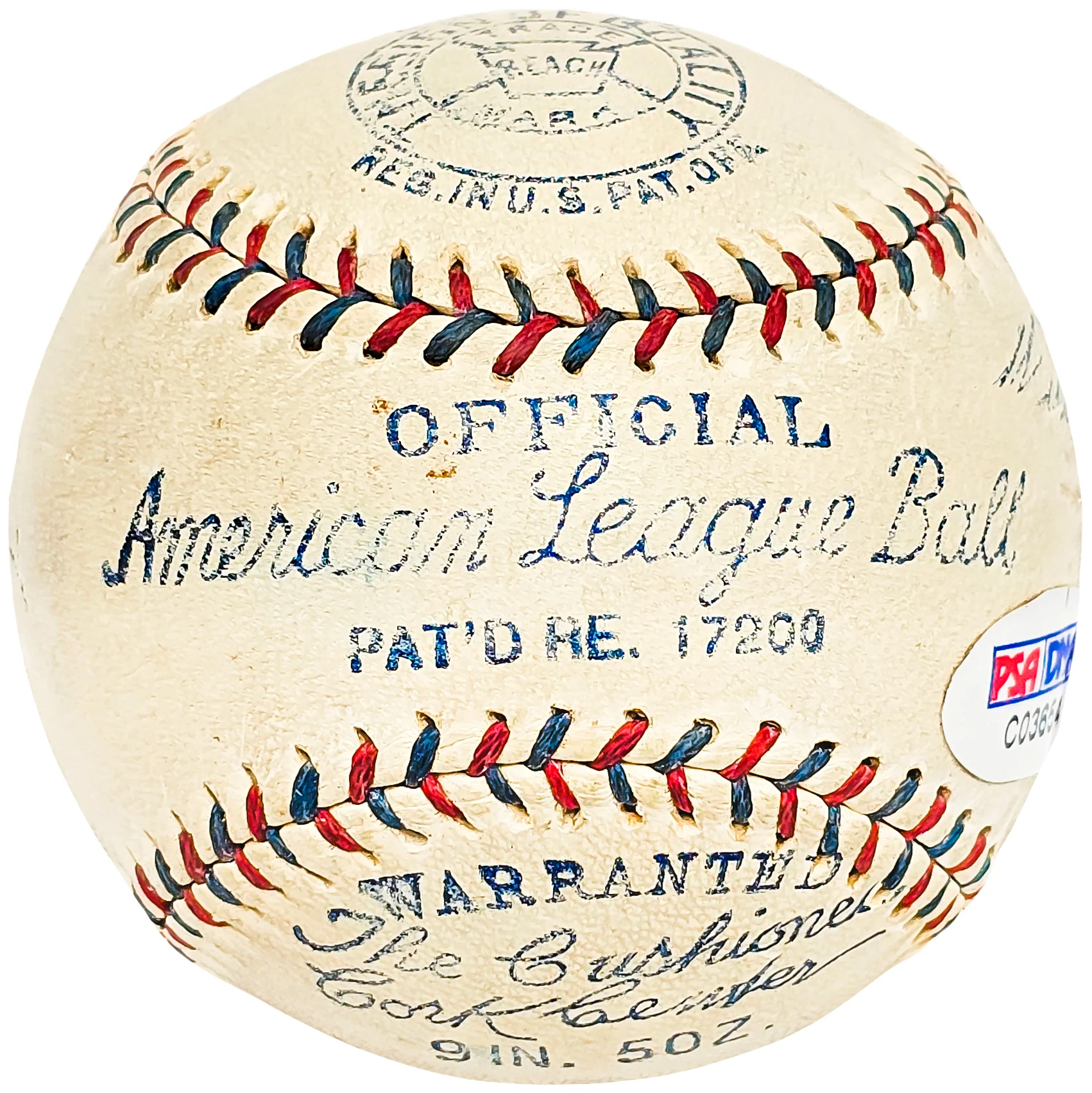 Harry Geisel Autographed Official AL Harridge Baseball MLB Umpire Vintage 1932 Signature PSA/DNA & Beckett BAS #AC56444 - Image 5