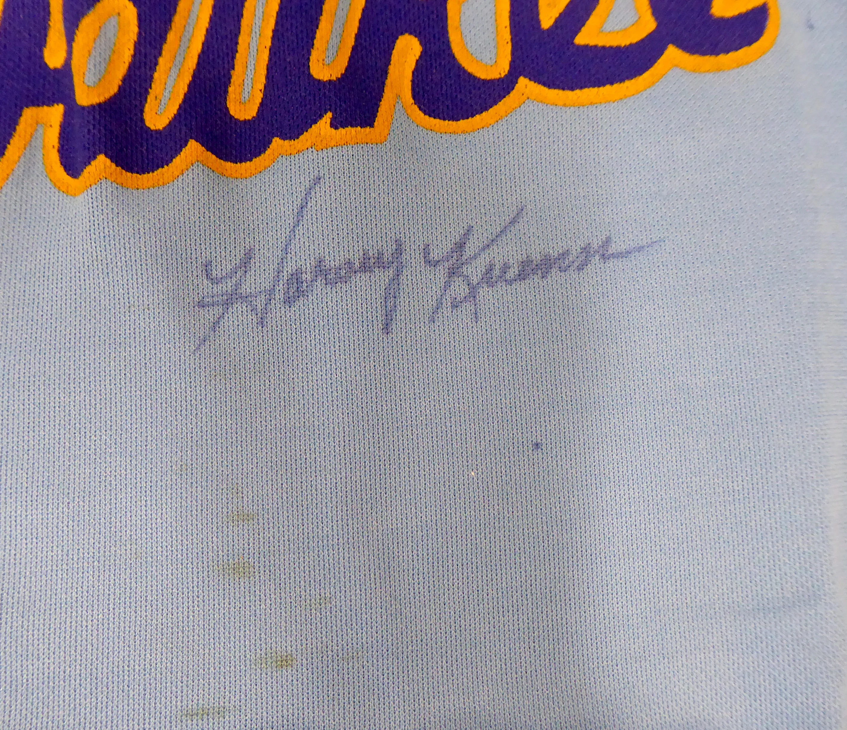 Milwaukee Brewers Harvey Kuenn Autographed Blue Jersey (Stain) PSA/DNA #V11068 - Image 3