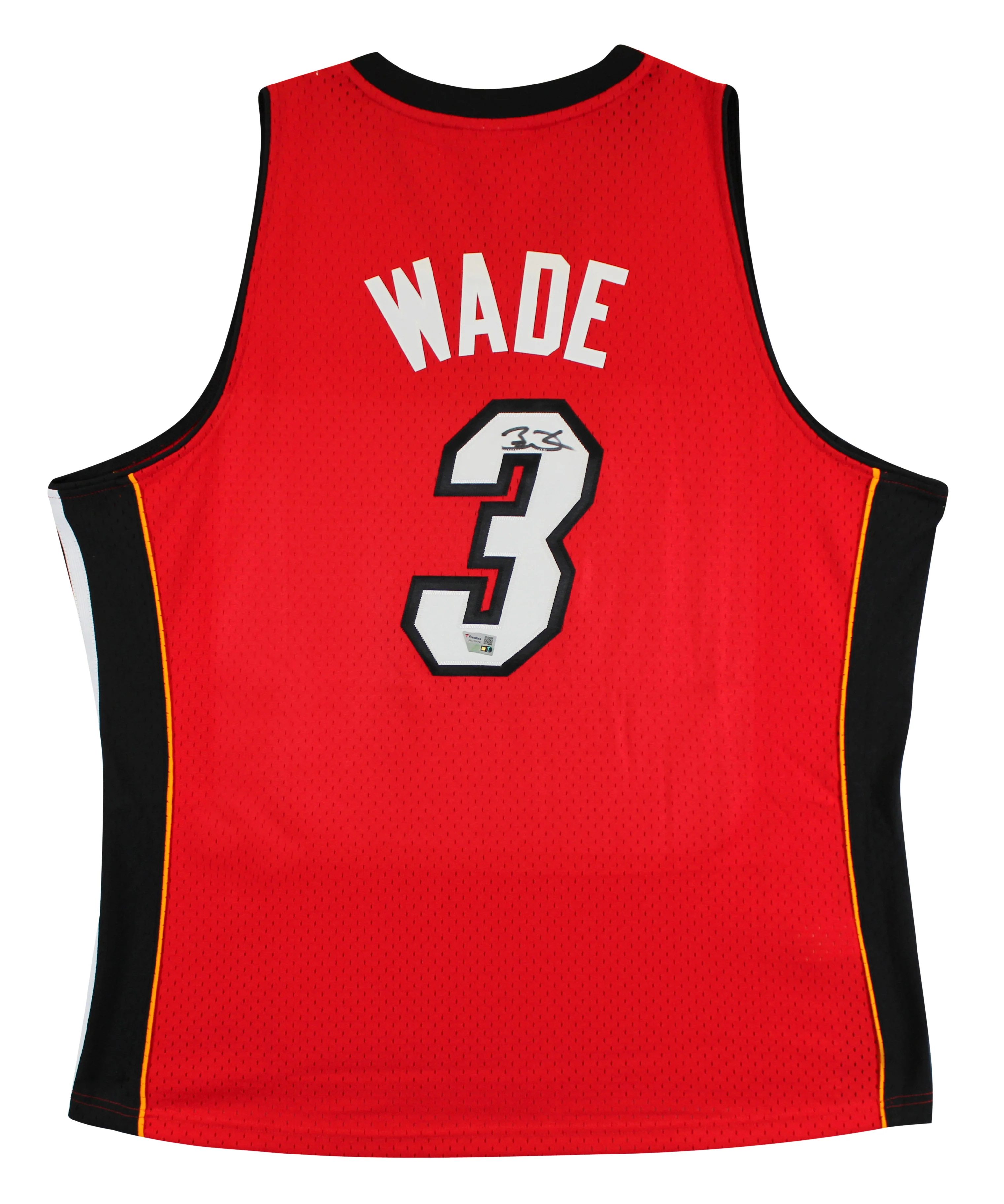 Heat Dwyane Wade Authentic Signed 2005-06 Red M&N HWC Swingman Jersey Fanatics - Image 3