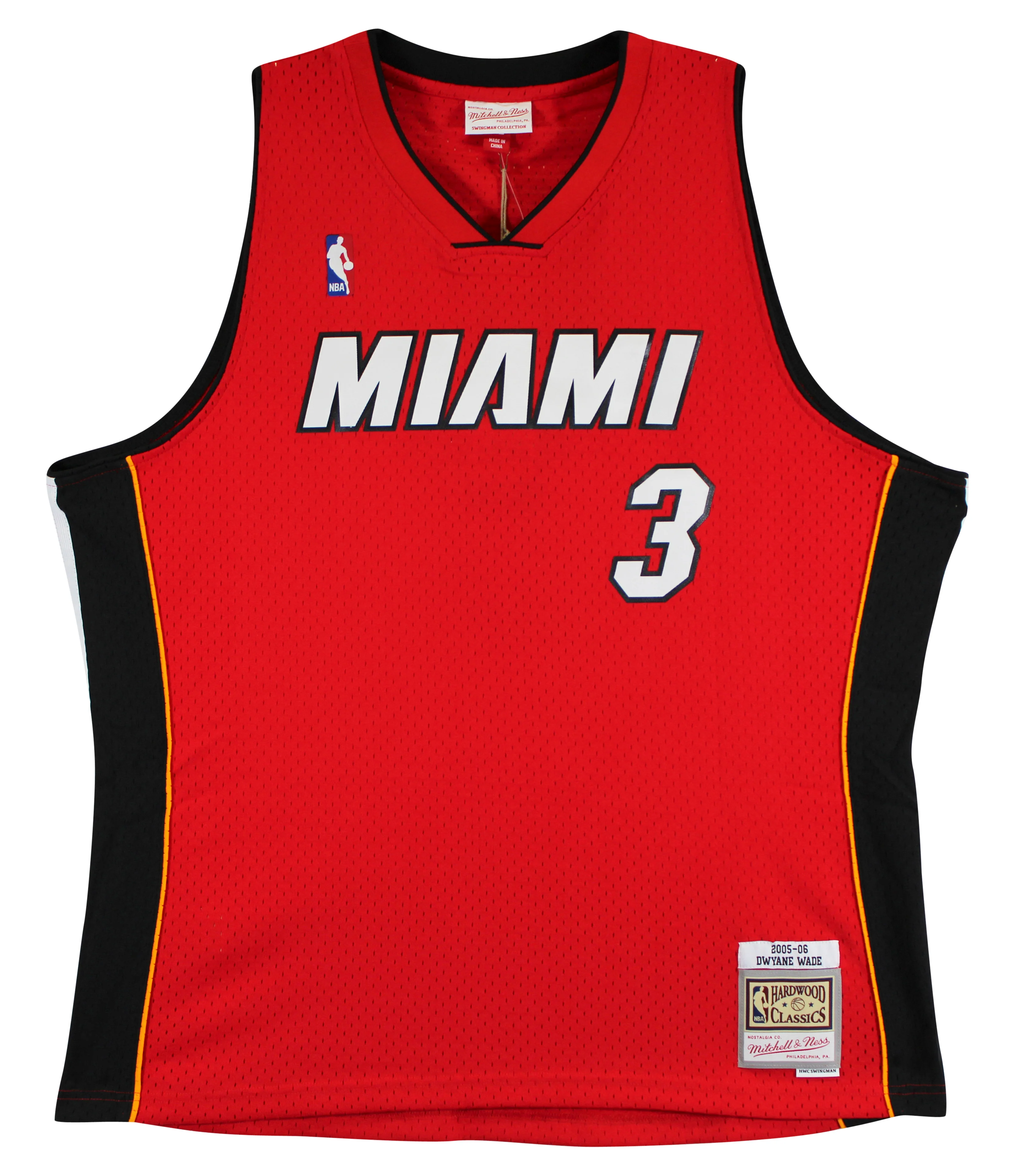 Heat Dwyane Wade Authentic Signed 2005-06 Red M&N HWC Swingman Jersey Fanatics - Image 5