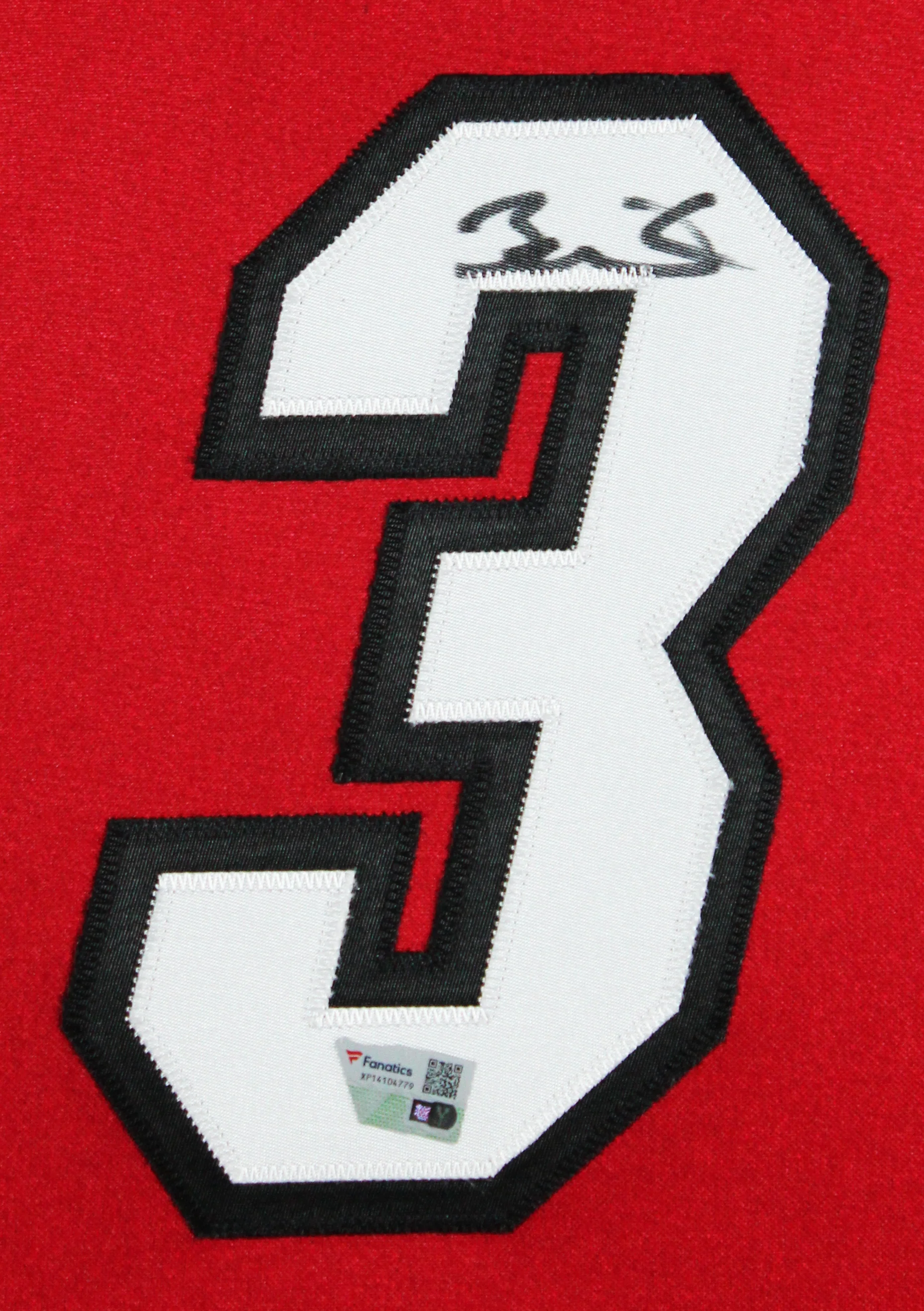 Heat Dwyane Wade Signed 2005-06 Red M&N Authentic Framed Jersey Fanatics COA - Image 3