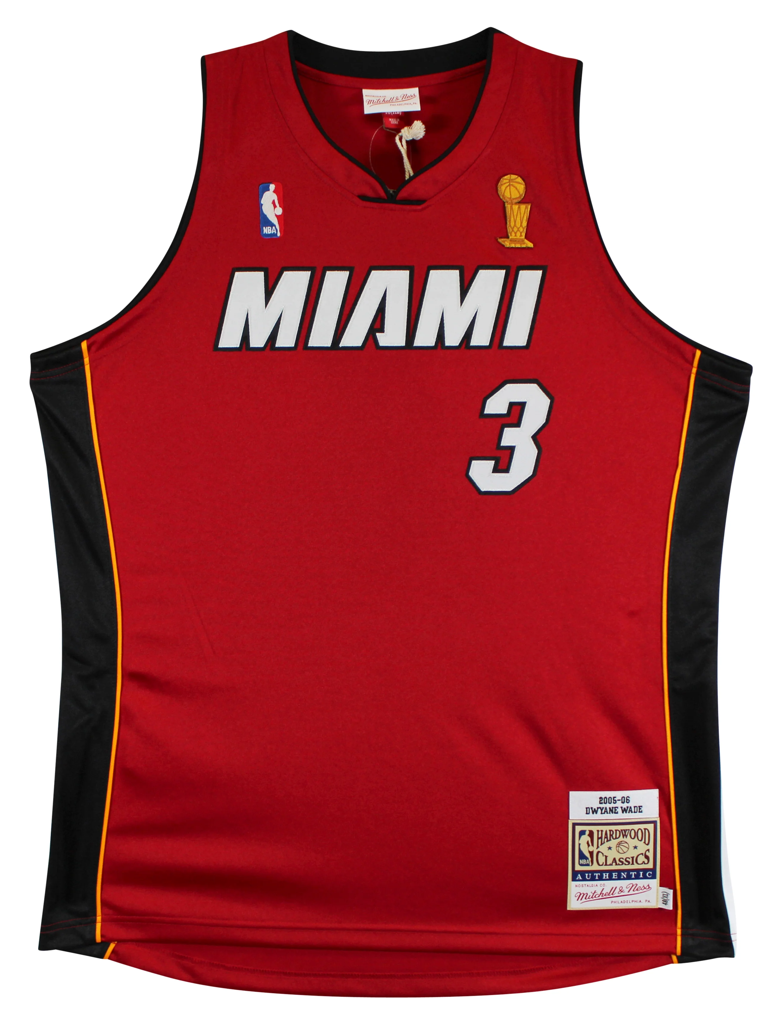 Heat Dwyane Wade Signed 2005-06 Red Mitchell & Ness Authentic Jersey Fanatics - Image 5