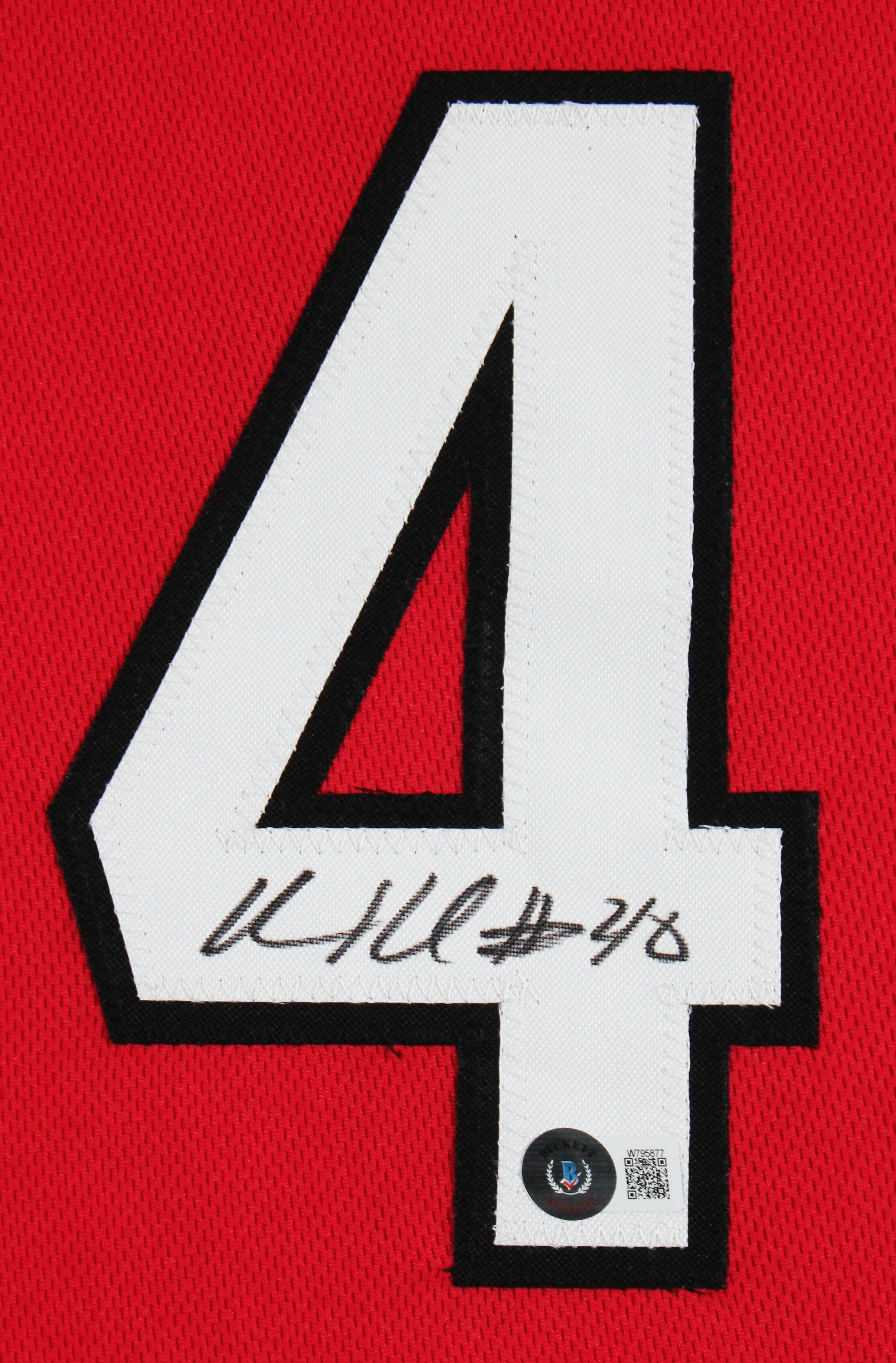 Heat Udonis Haslem Authentic Signed Red Pro Style Framed Jersey BAS Witnessed - Image 3
