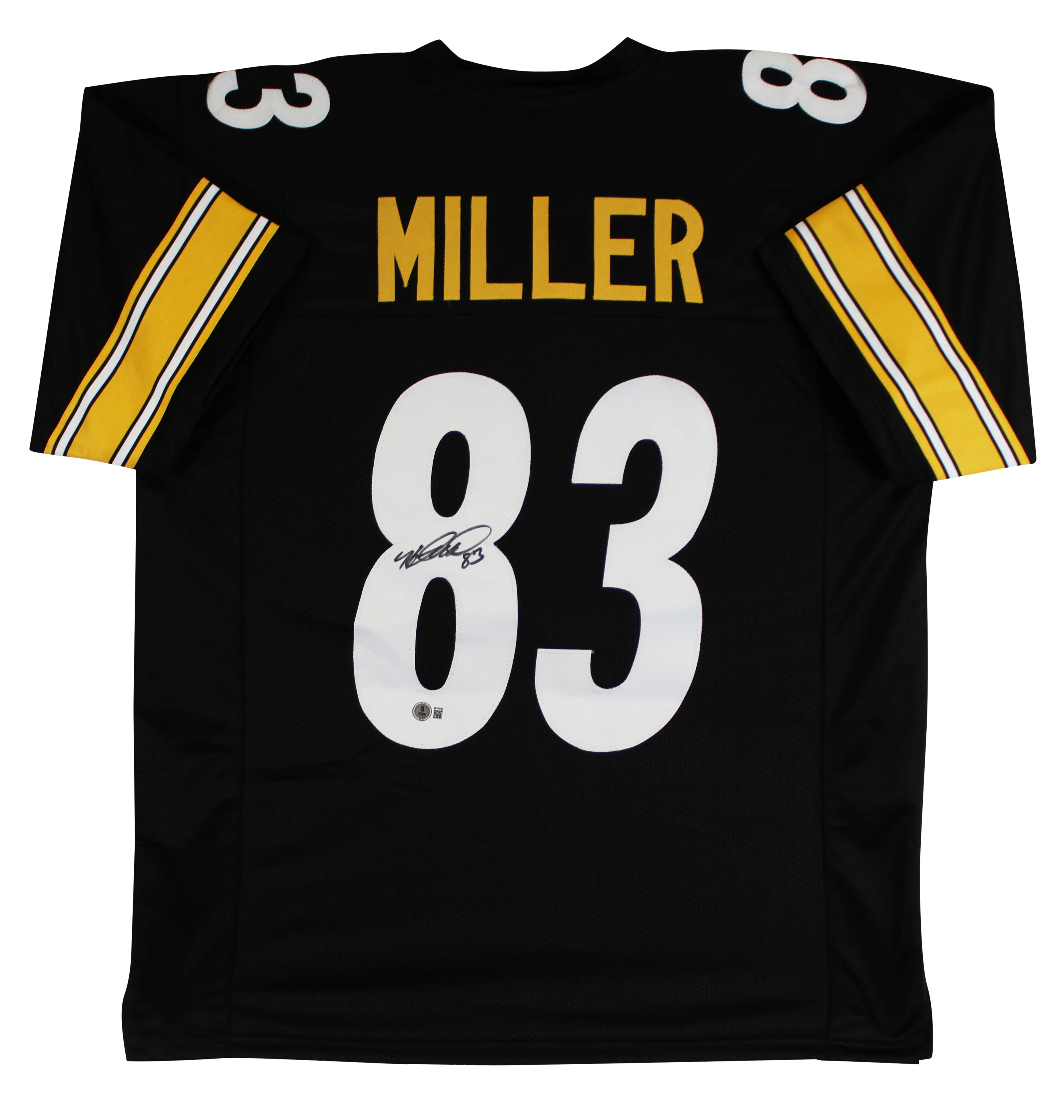Heath Miller Authentic Signed Black Pro Style Jersey Autographed BAS Witnessed - Image 2
