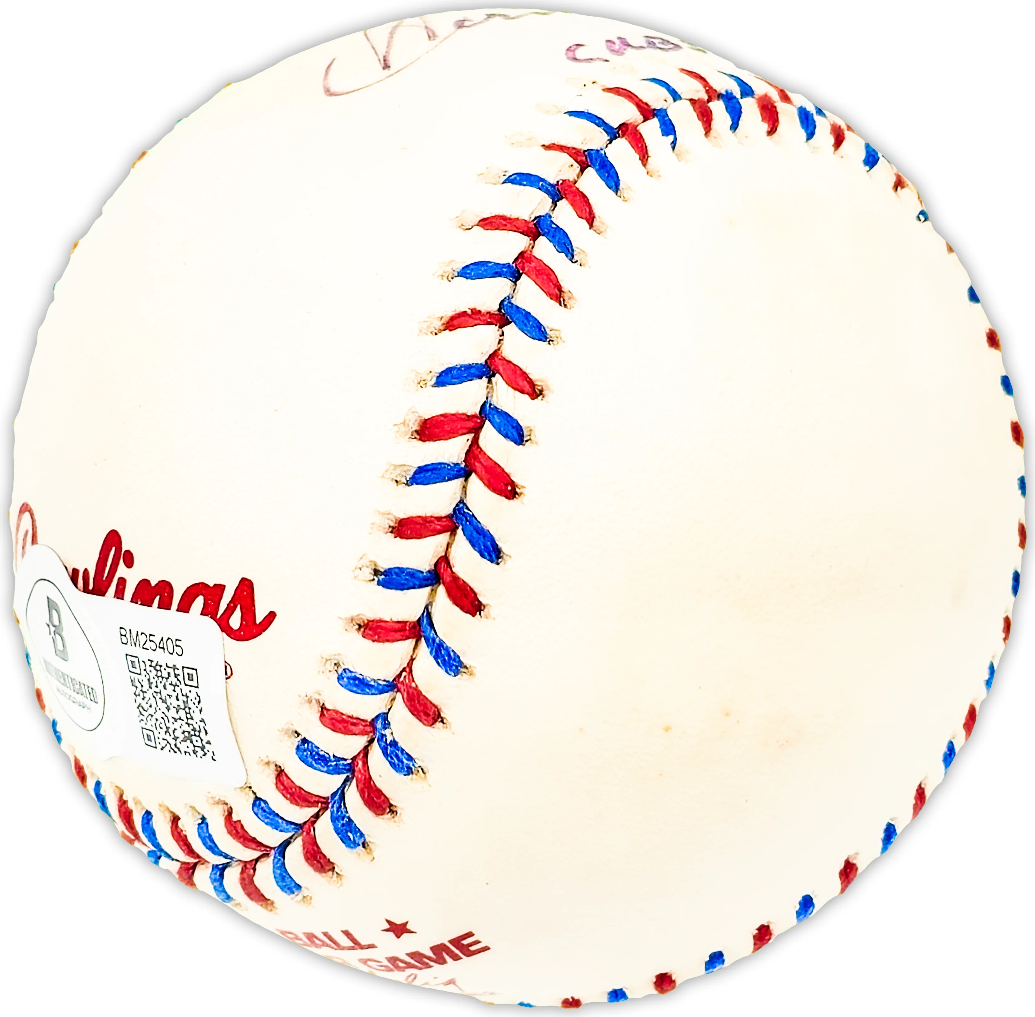 Herman Reich Autographed Official 1997 All Star Game Logo Baseball Chicago Cubs "Cubs '49" Beckett BAS QR #BM25405 - Image 4