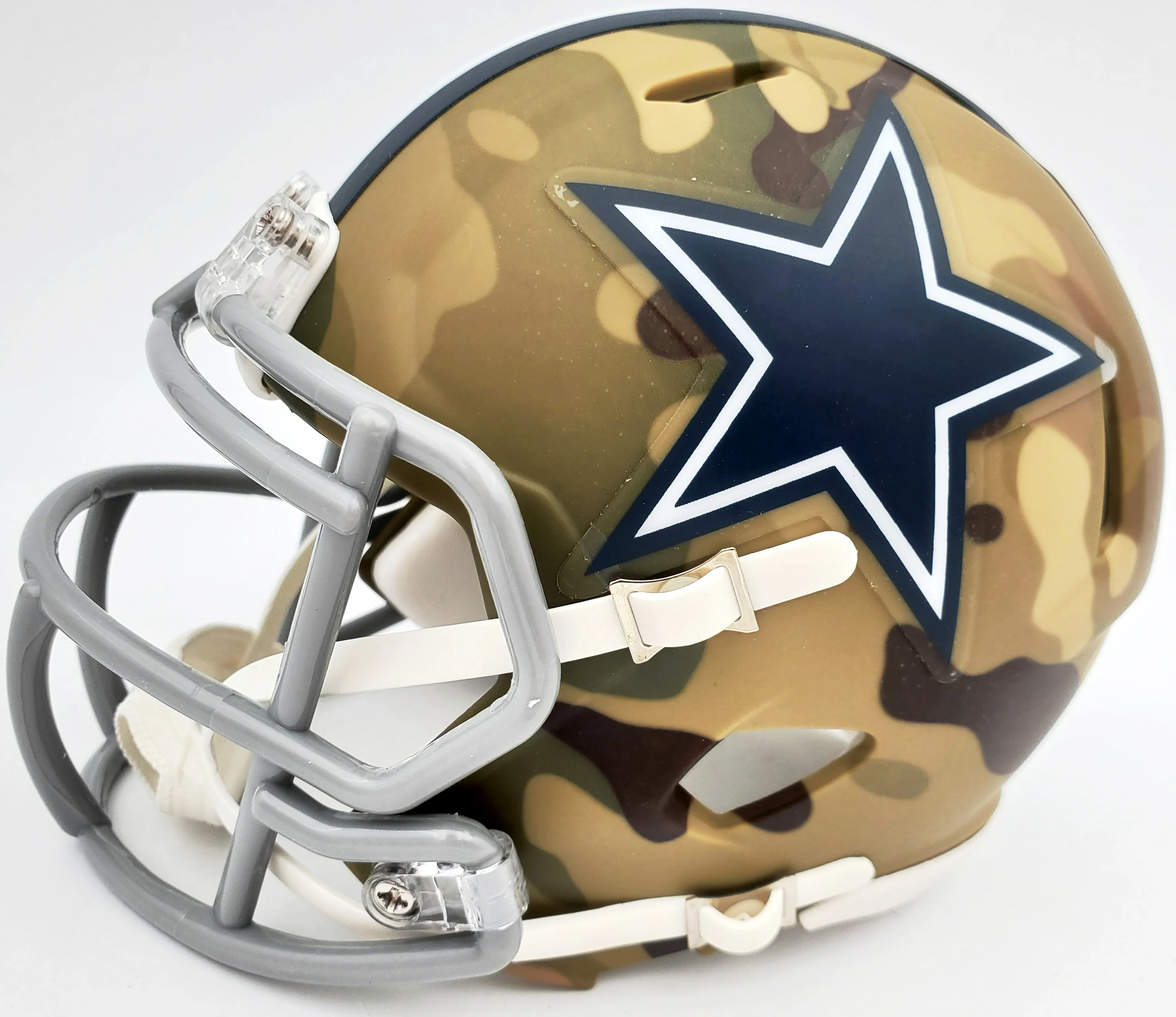 Herschel Walker Autographed Dallas Cowboys Camo Speed Mini Helmet Beckett BAS Stock #185954 - Image 4