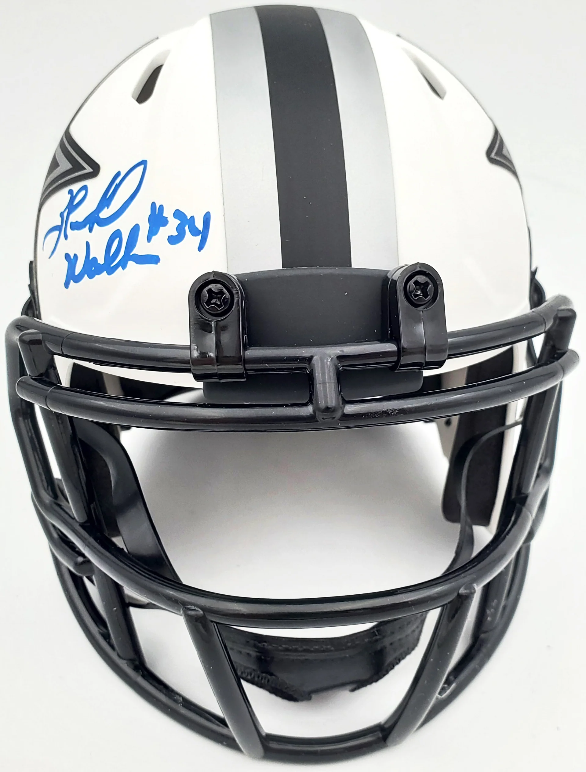 Herschel Walker Autographed Dallas Cowboys Lunar Eclipse White Speed Mini Helmet Beckett BAS QR Stock #193846 - Image 5