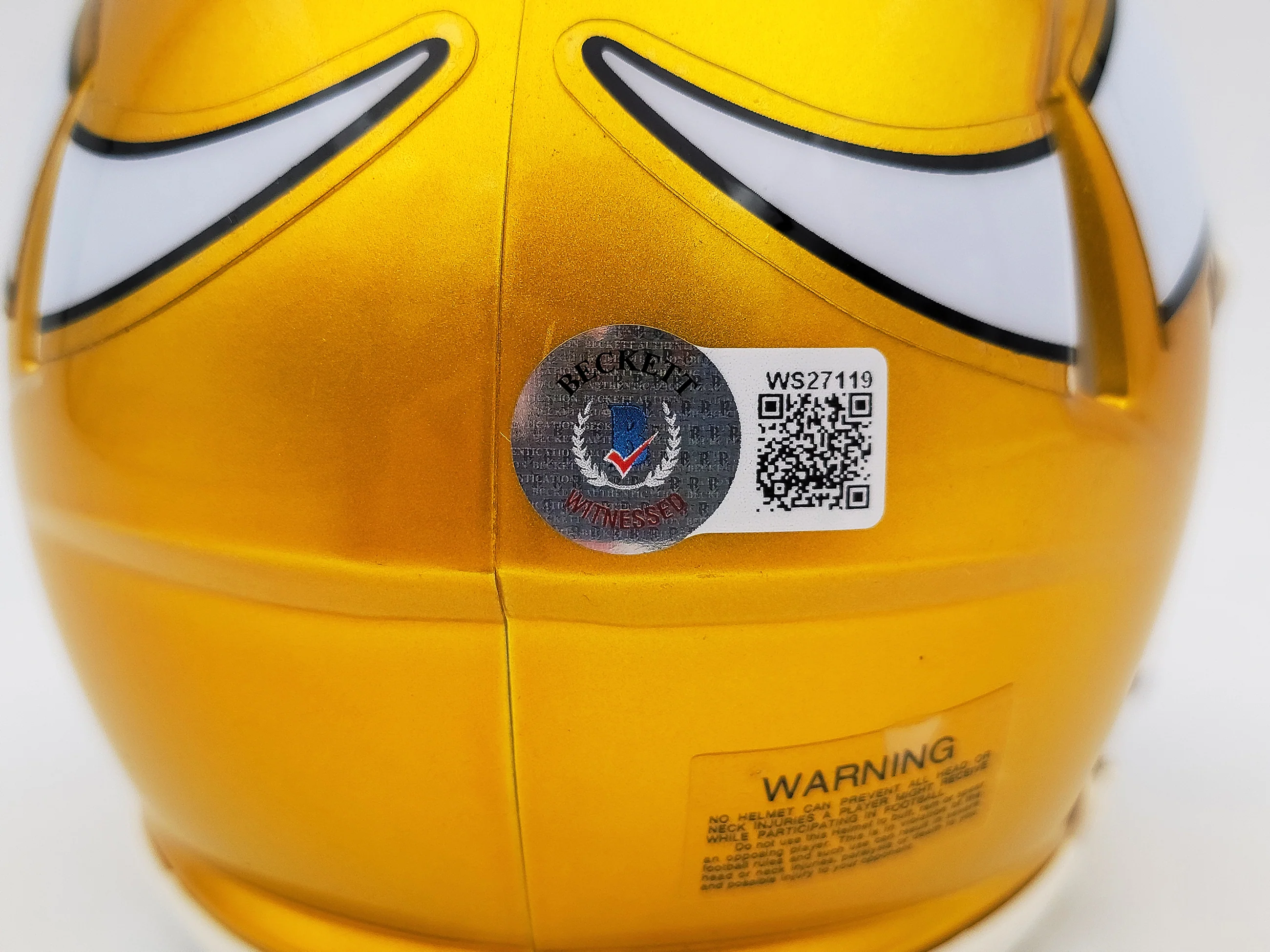 Herschel Walker Autographed Minnesota Vikings Flash Yellow Speed Mini Helmet Beckett BAS QR Stock #202149 - Image 4
