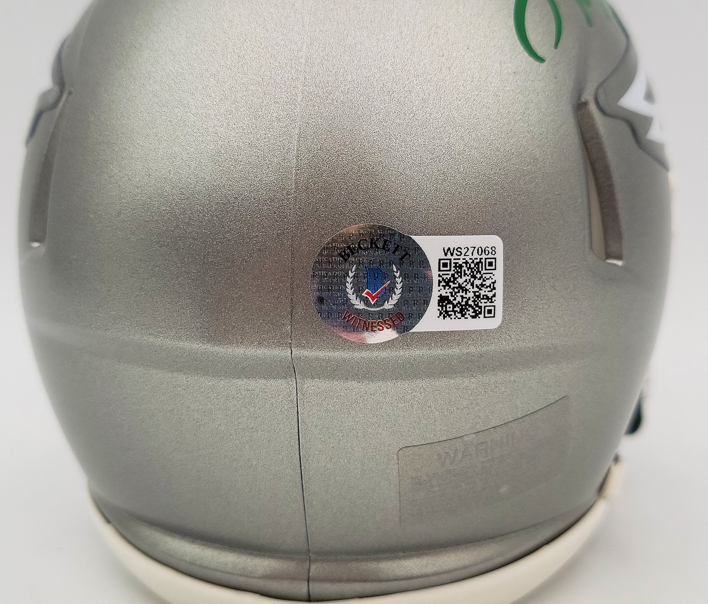 Herschel Walker Autographed Philadelphia Eagles Flash Silver Speed Mini Helmet Beckett BAS QR Stock #202147 - Image 4