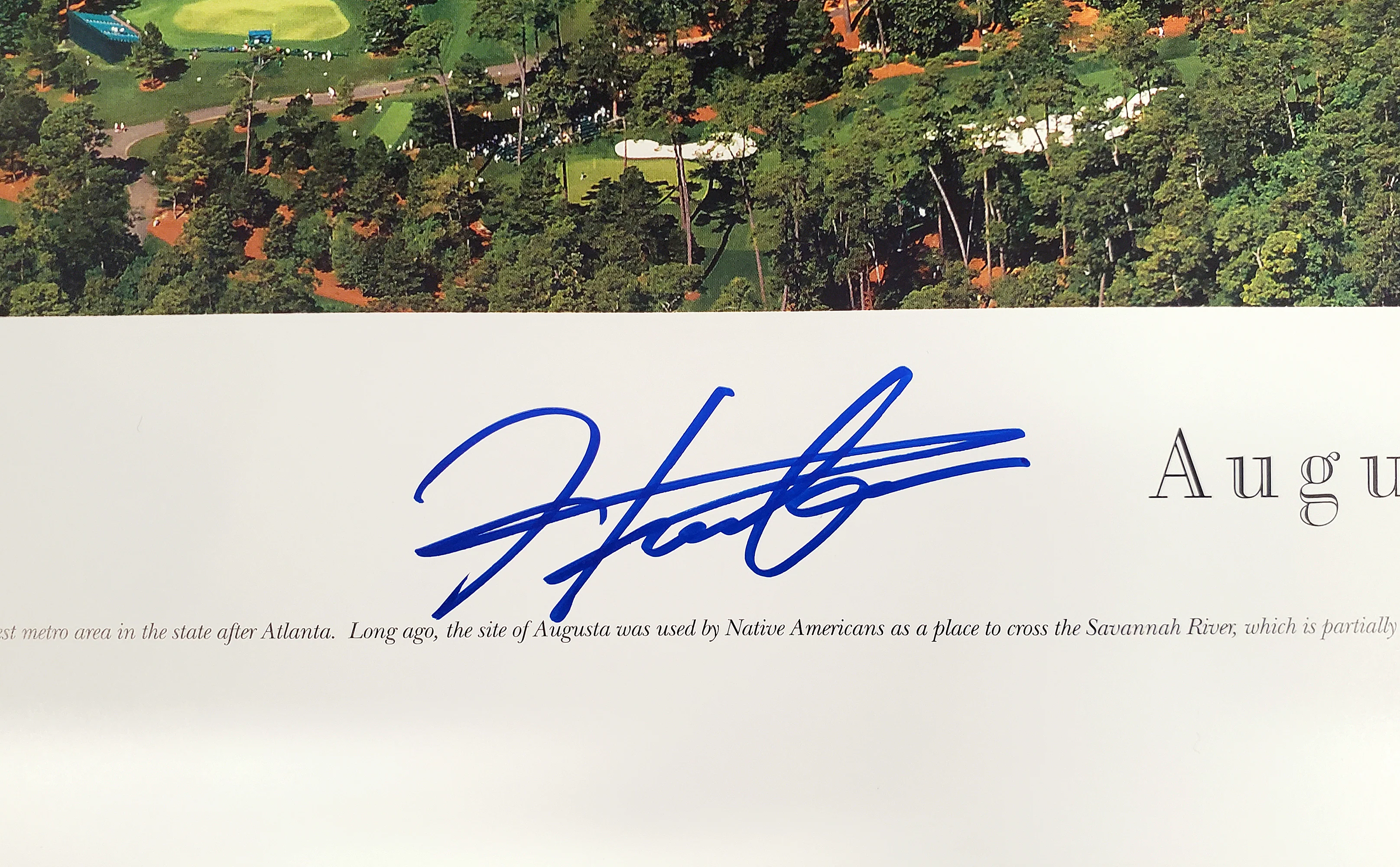 Hideki Matsuyama Autographed 13.5x40 Panoramic Photo Beckett BAS QR Stock #197206 - Image 2