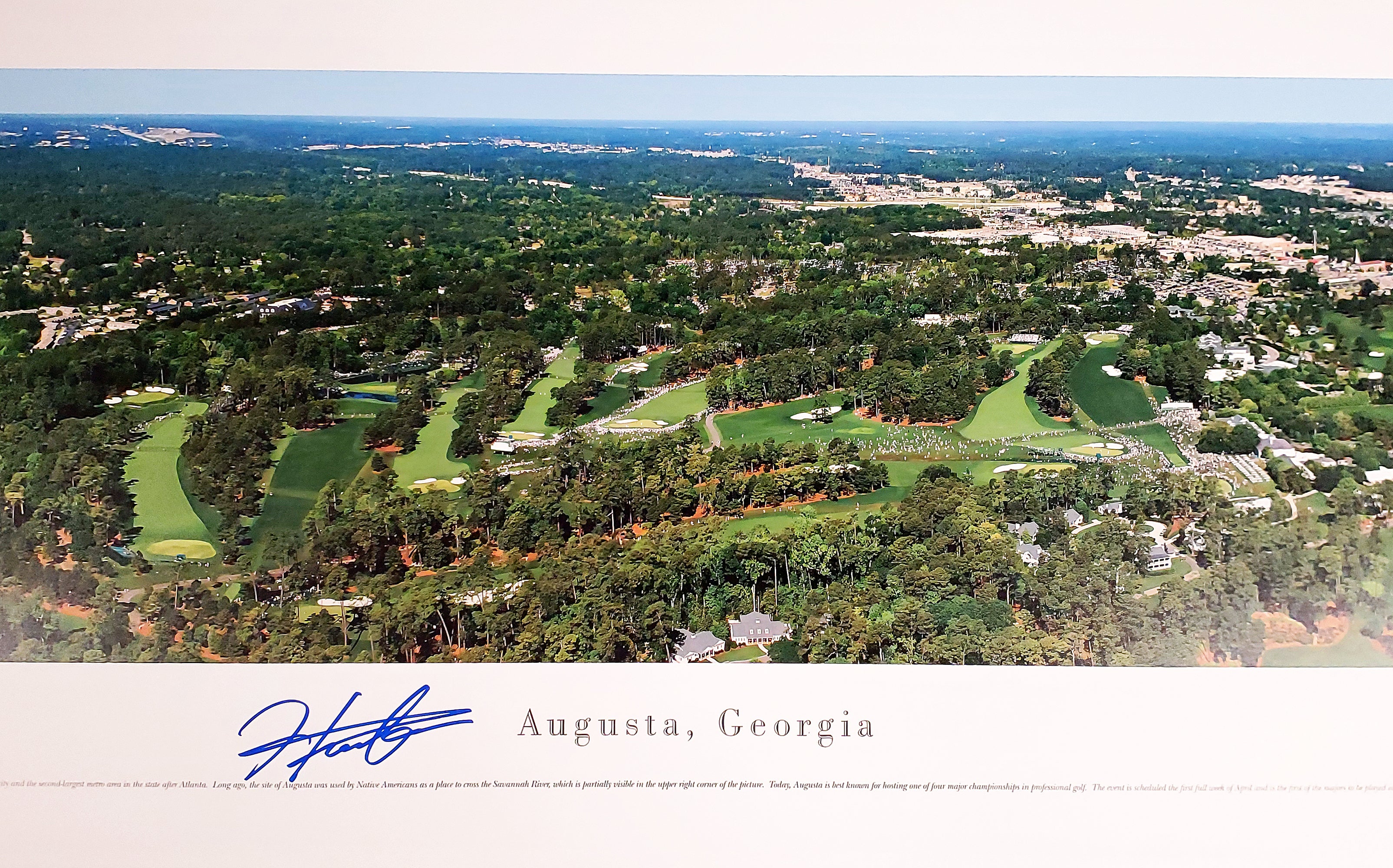 Hideki Matsuyama Autographed 13.5x40 Panoramic Photo Beckett BAS QR Stock #197206 - Image 4