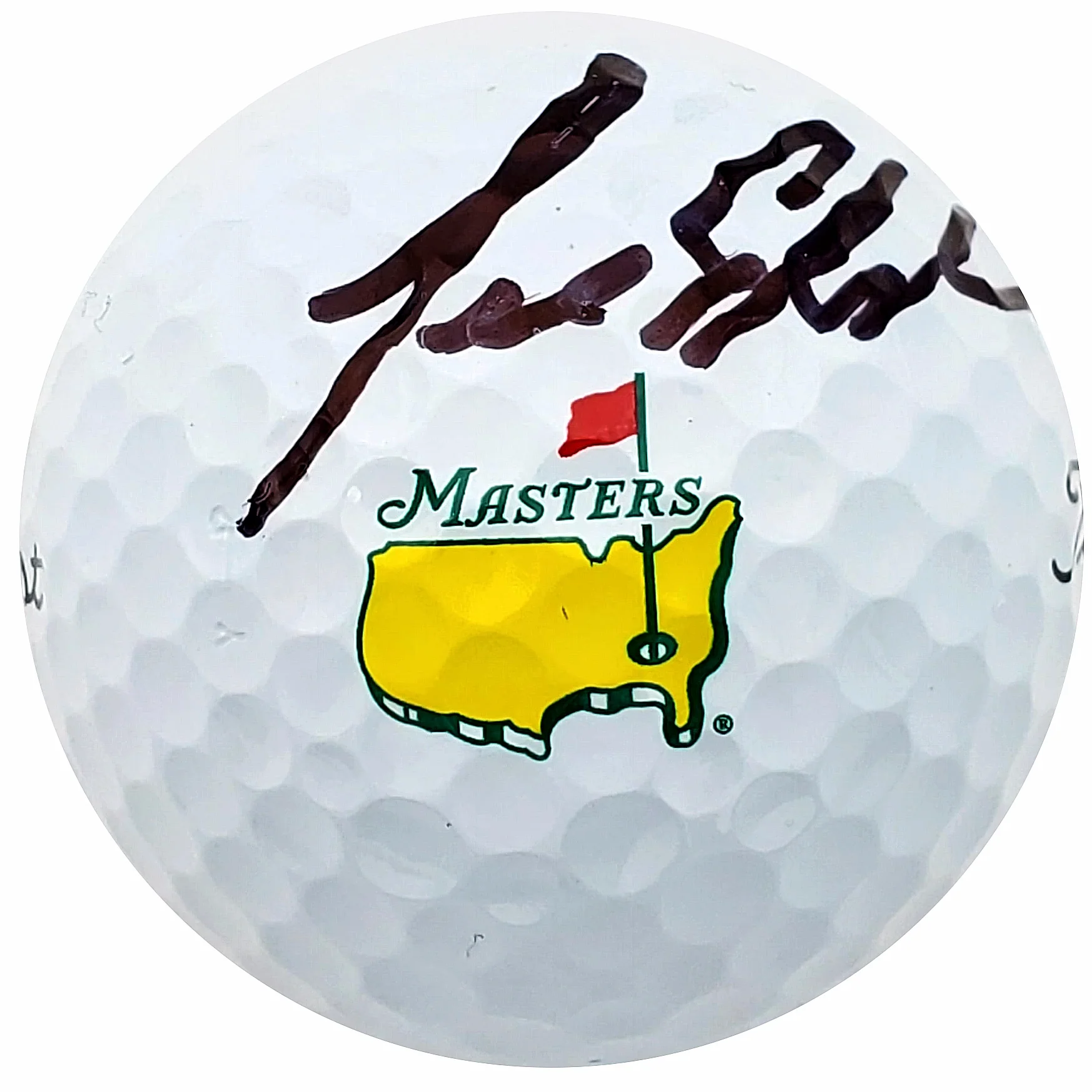 Hideki Matsuyama & Lee Elder Autographed Titleist Masters Logo Golf Ball Beckett BAS QR Stock #197453 - Image 4