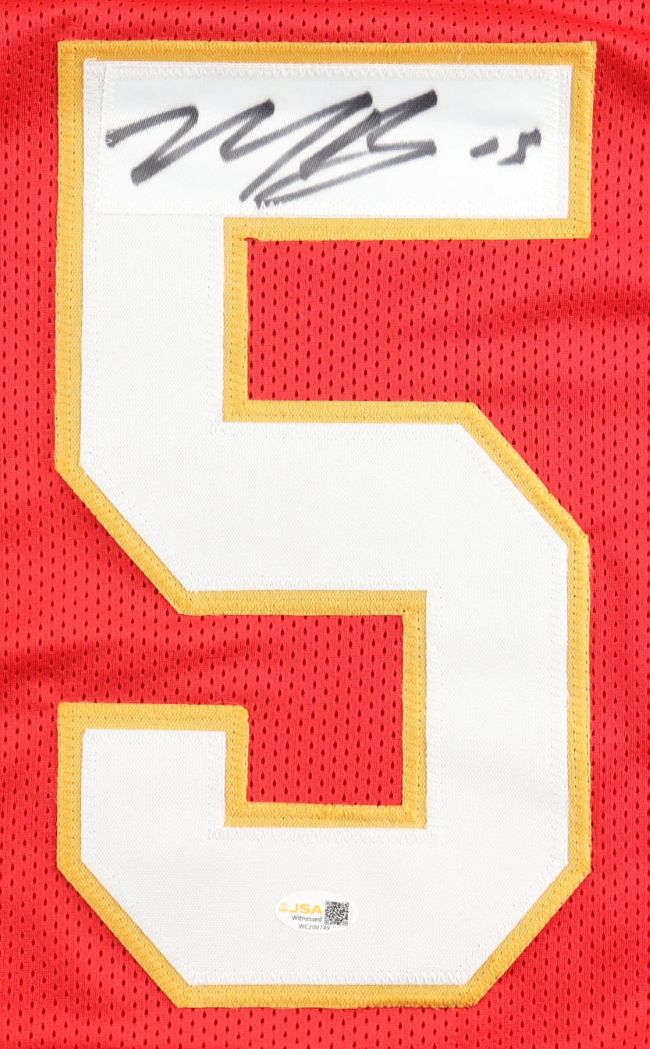 Hollywood Brown Kansas City Signed Red Football Jersey JSA QR Hologram - Image 2