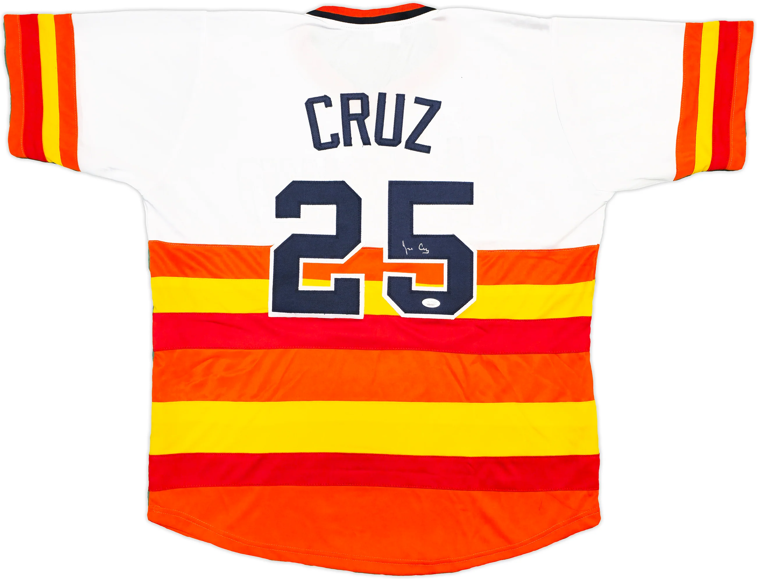 Houston Astros Jose Cruz Sr Autographed White, Orange & Yellow Baseball Jersey JSA Stock #228088 - Image 2