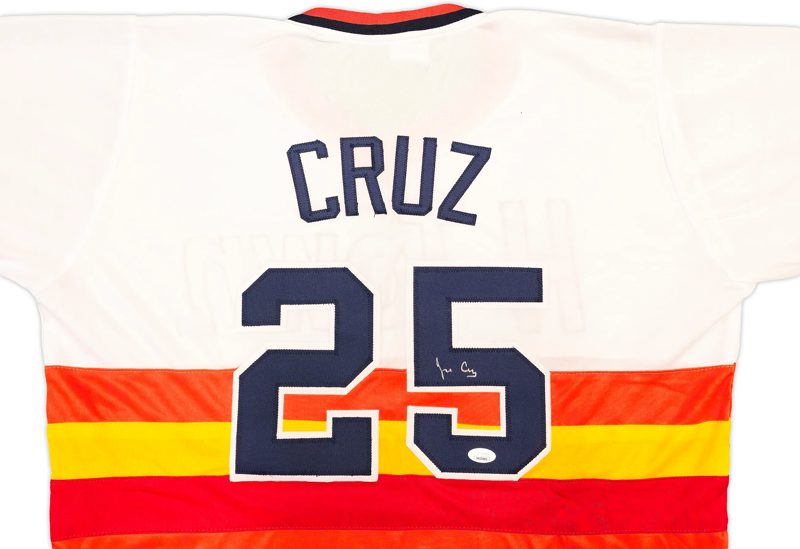 Houston Astros Jose Cruz Sr Autographed White, Orange & Yellow Baseball Jersey JSA Stock #228088 - Image 3