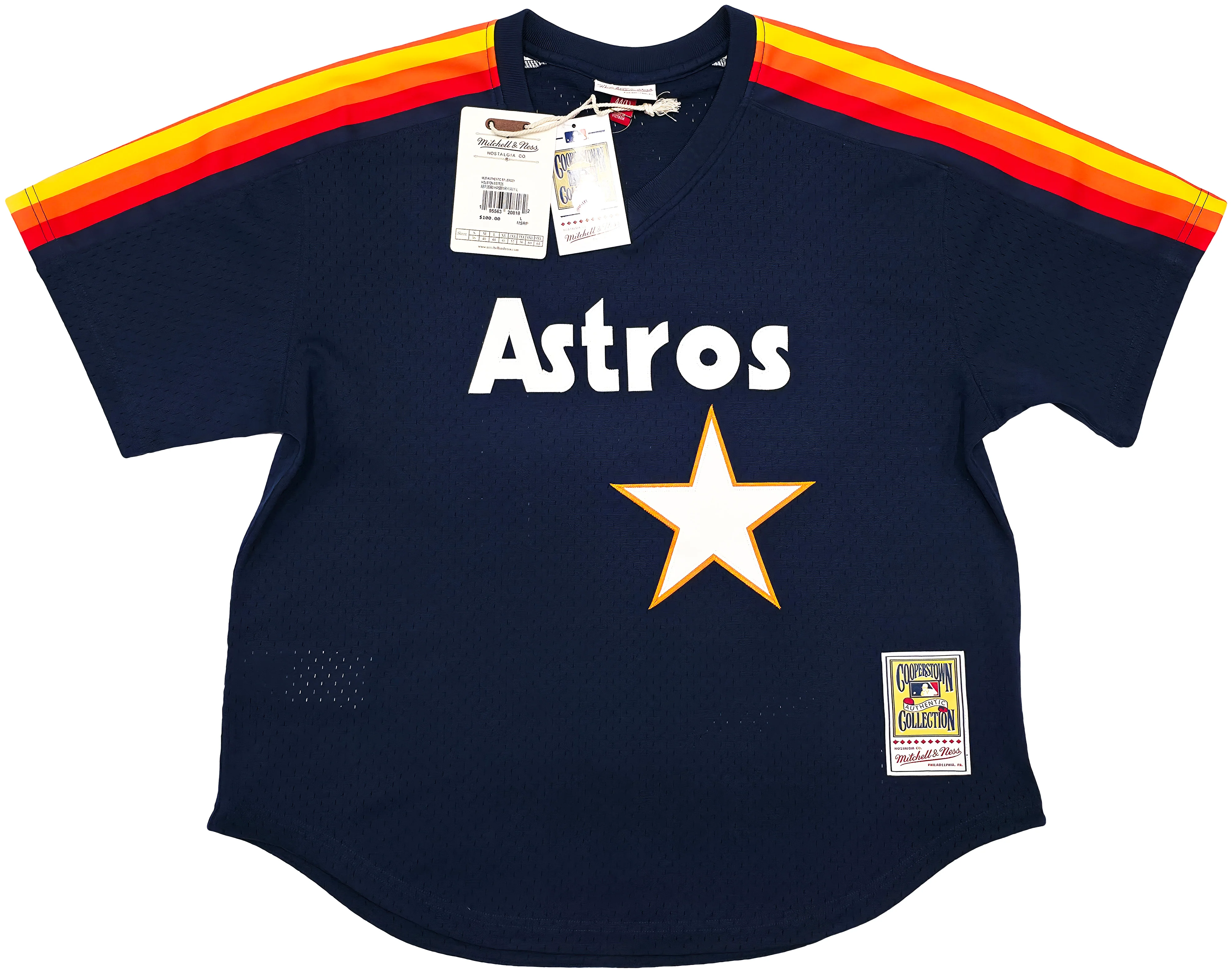 Houston Astros Nolan Ryan Autographed Blue Authentic Mitchell & Ness Cooperstown Authentic Collection Jersey Size 44 PSA/DNA ITP Stock #251009 - Image 5