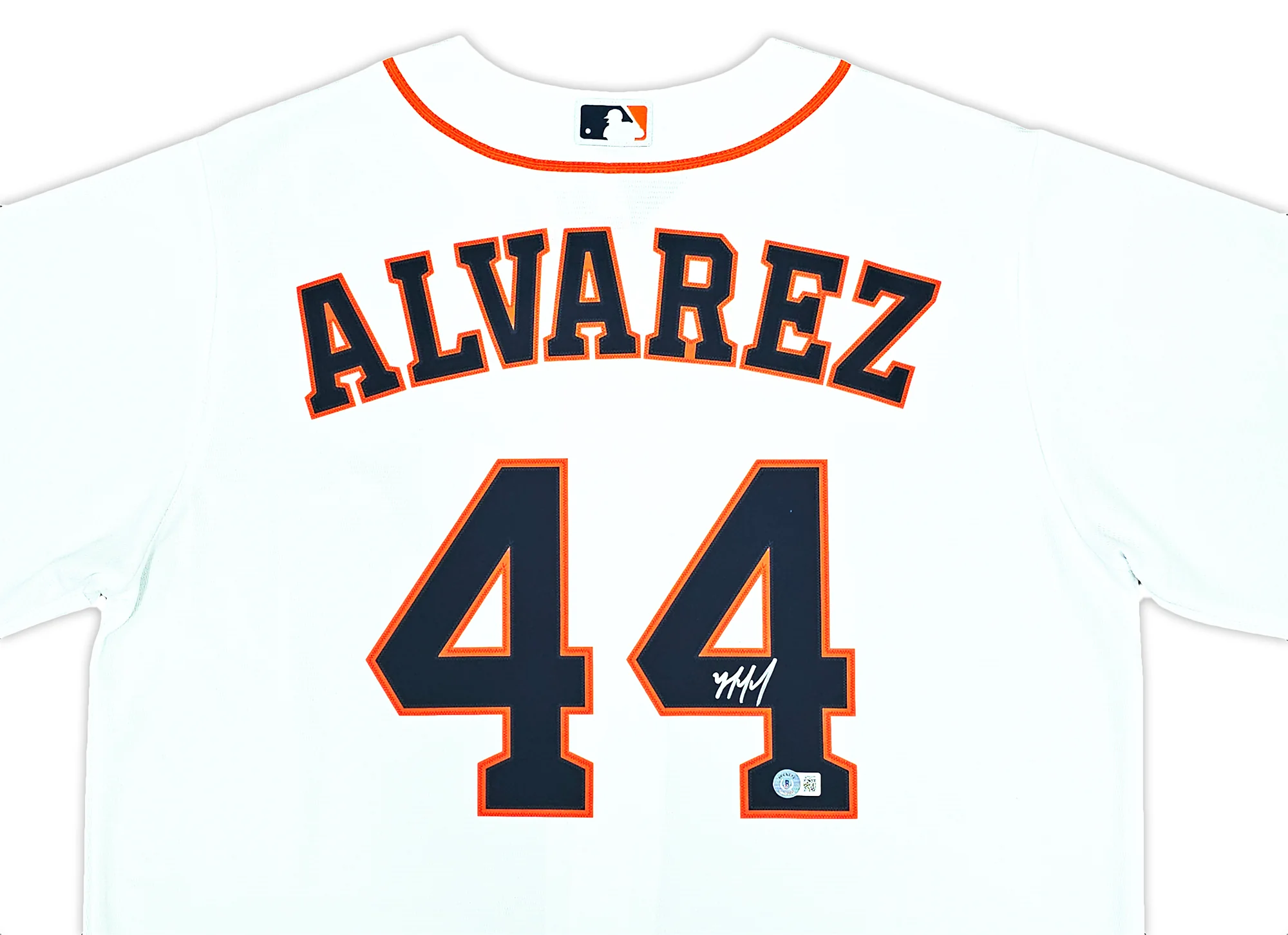 Houston Astros Yordan Alvarez Autographed White Nike Jersey Size L Beckett BAS Witness Stock #220483 - Image 3