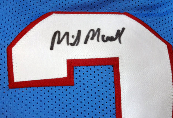 Houston Oilers Mike Munchak Autographed Blue Jersey "HOF 2001" PSA/DNA Stock #99428 - Image 3