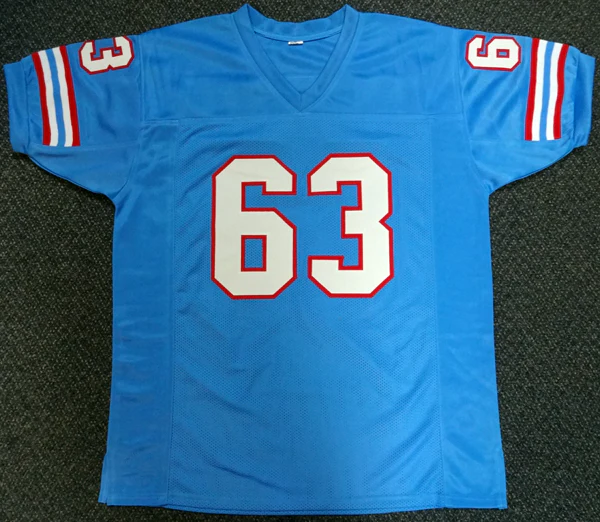 Houston Oilers Mike Munchak Autographed Blue Jersey "HOF 2001" PSA/DNA Stock #99428 - Image 5