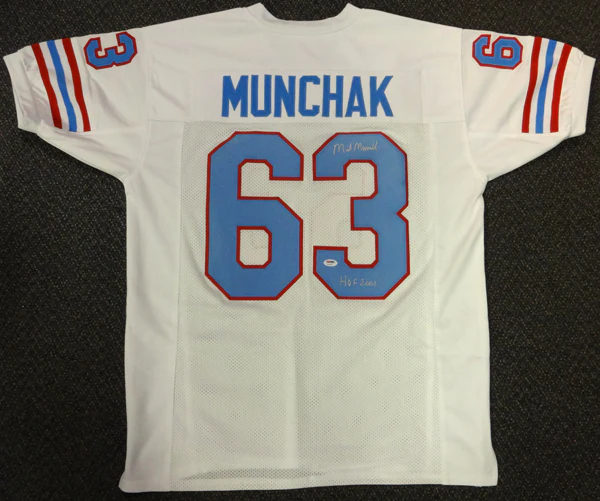Houston Oilers Mike Munchak Autographed White Jersey "HOF 2001" PSA/DNA Stock #94446 - Image 2