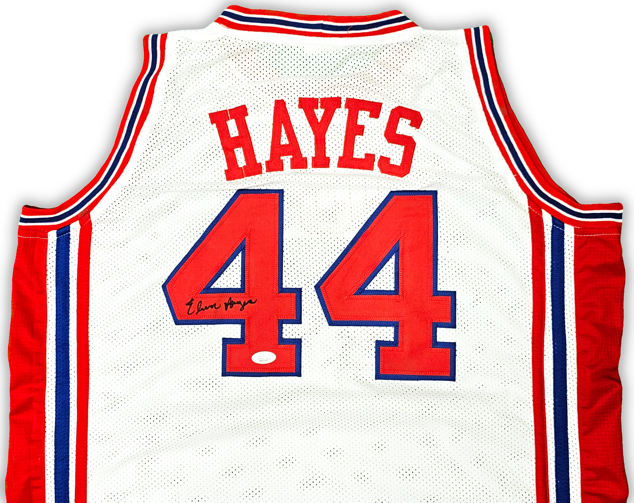 Houston Rockets Elvin Hayes Autographed White Jersey JSA Stock #215703 - Image 3