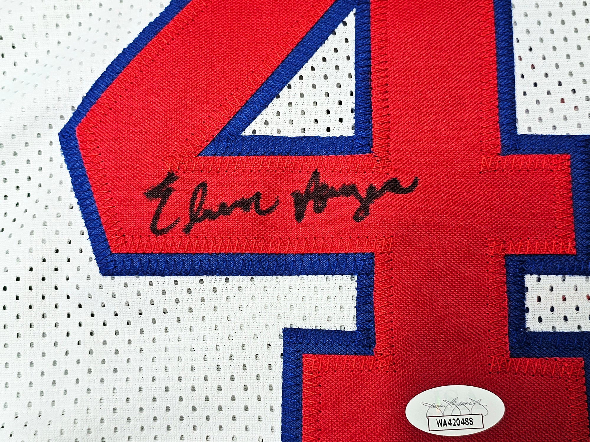 Houston Rockets Elvin Hayes Autographed White Jersey JSA Stock #215703 - Image 4