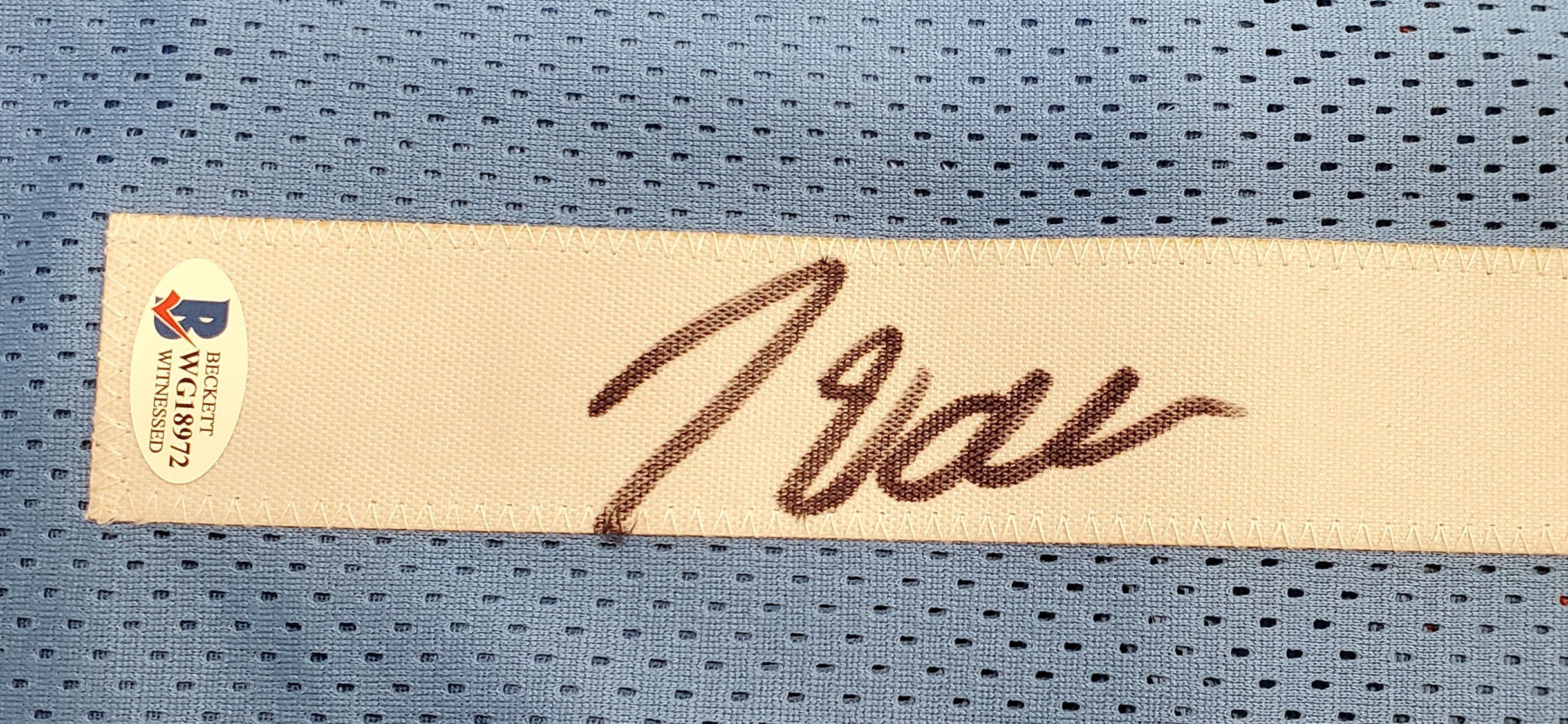 Houston Rockets John Wall Autographed Light Blue Jersey Beckett BAS Stock #189803 - Image 2