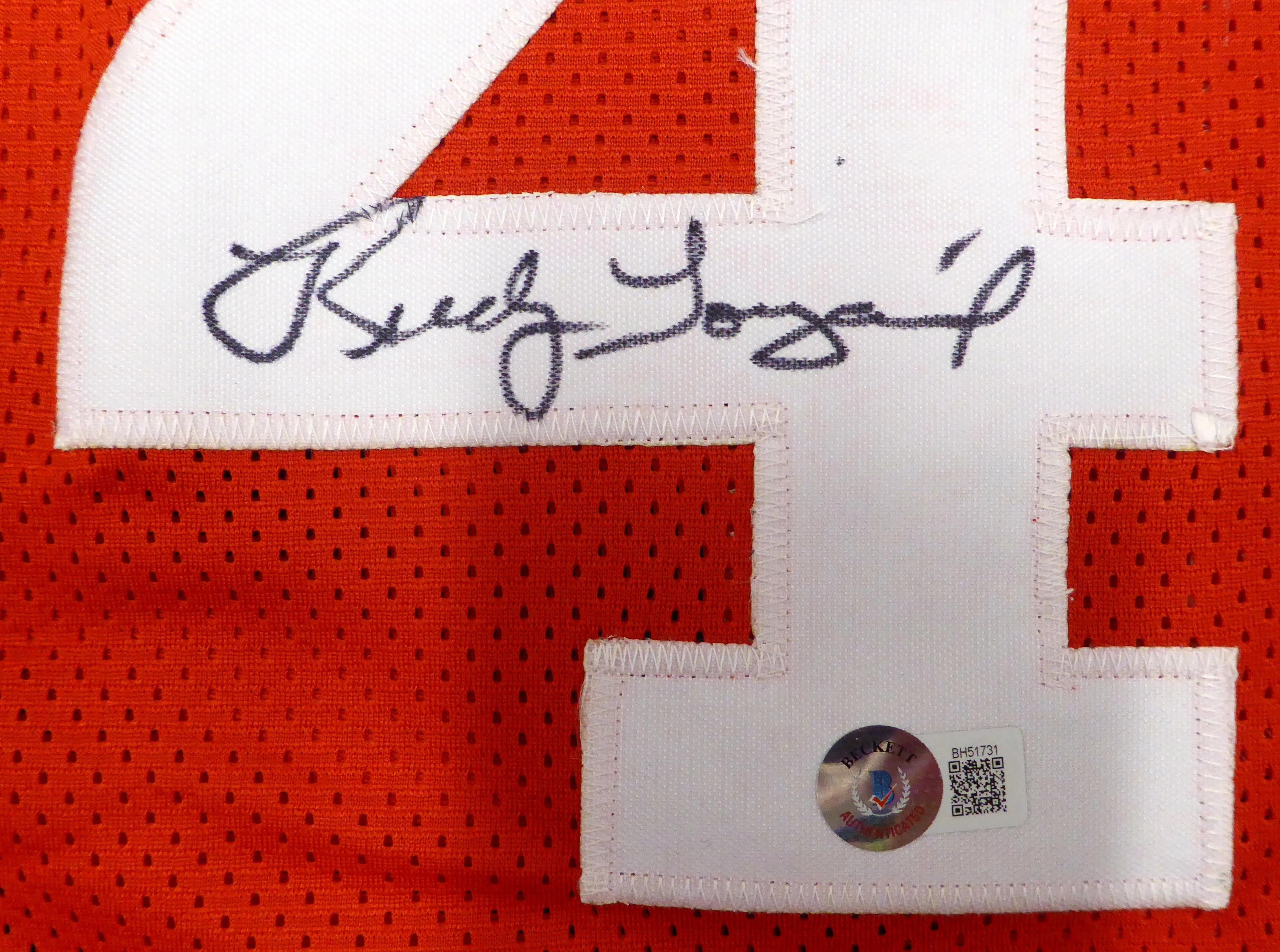 Houston Rockets Rudy Tomjanovich Autographed Red Jersey Full Name Beckett BAS QR #BH51731 - Image 3