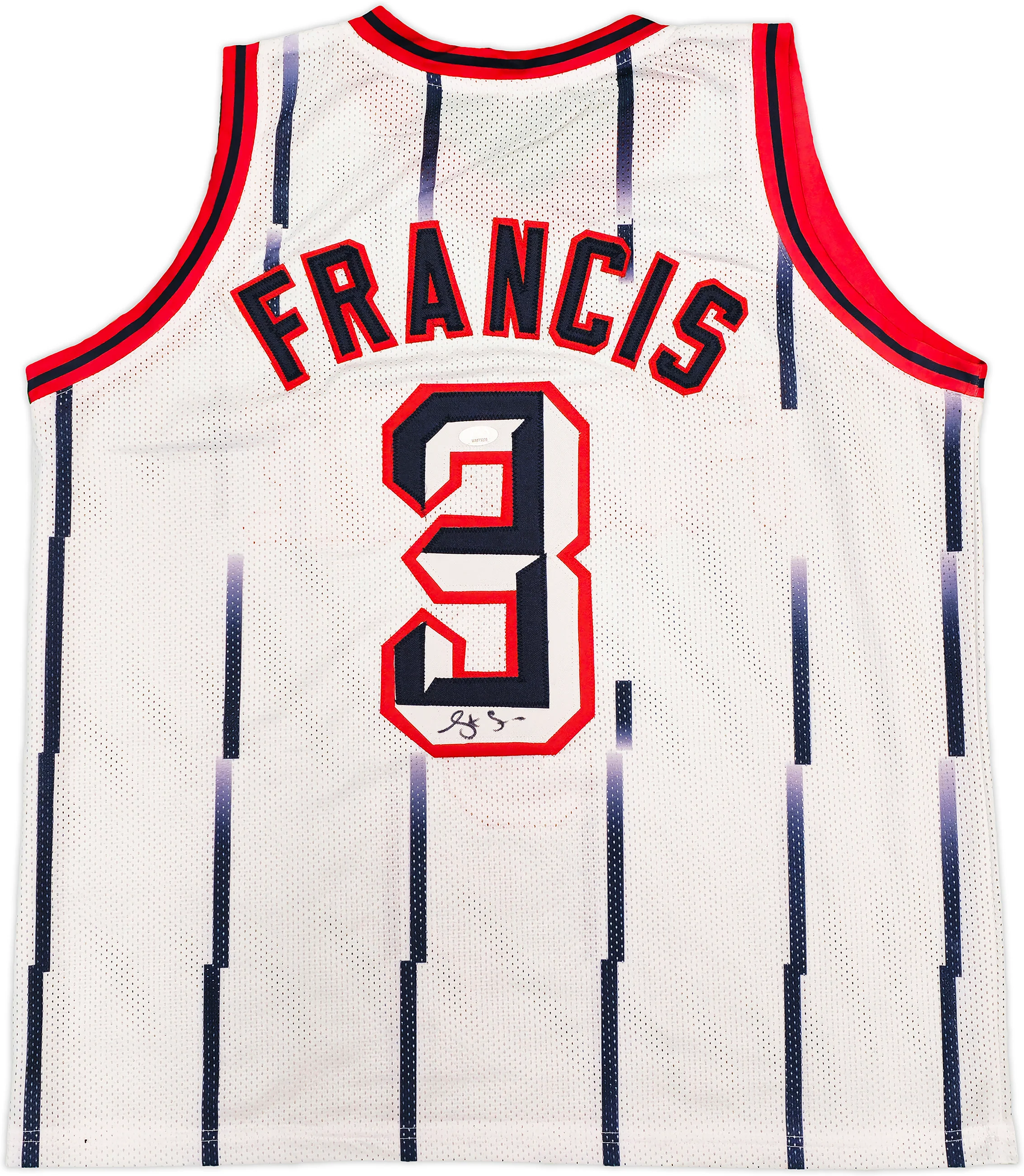Houston Rockets Steve Francis Autographed White Jersey JSA Stock #228969 - Image 2