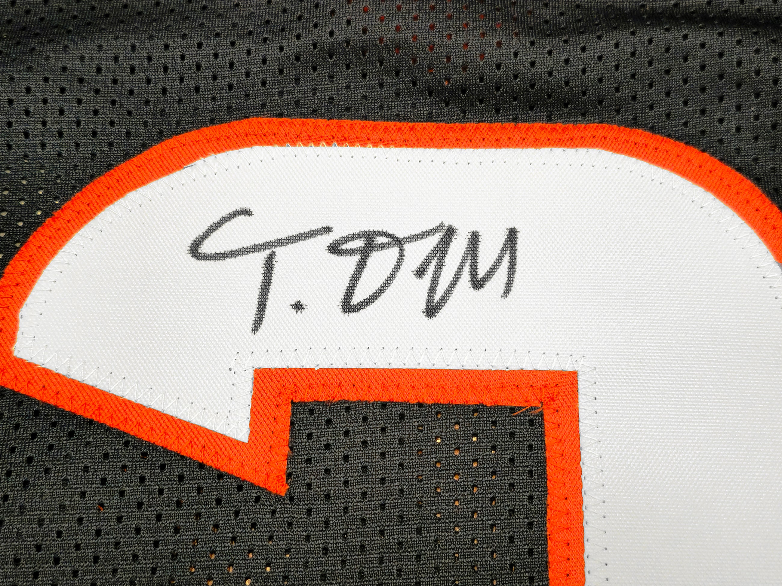 Houston Texans Tank Dell Autographed Blue Jersey Beckett BAS QR Stock #229993 - Image 4